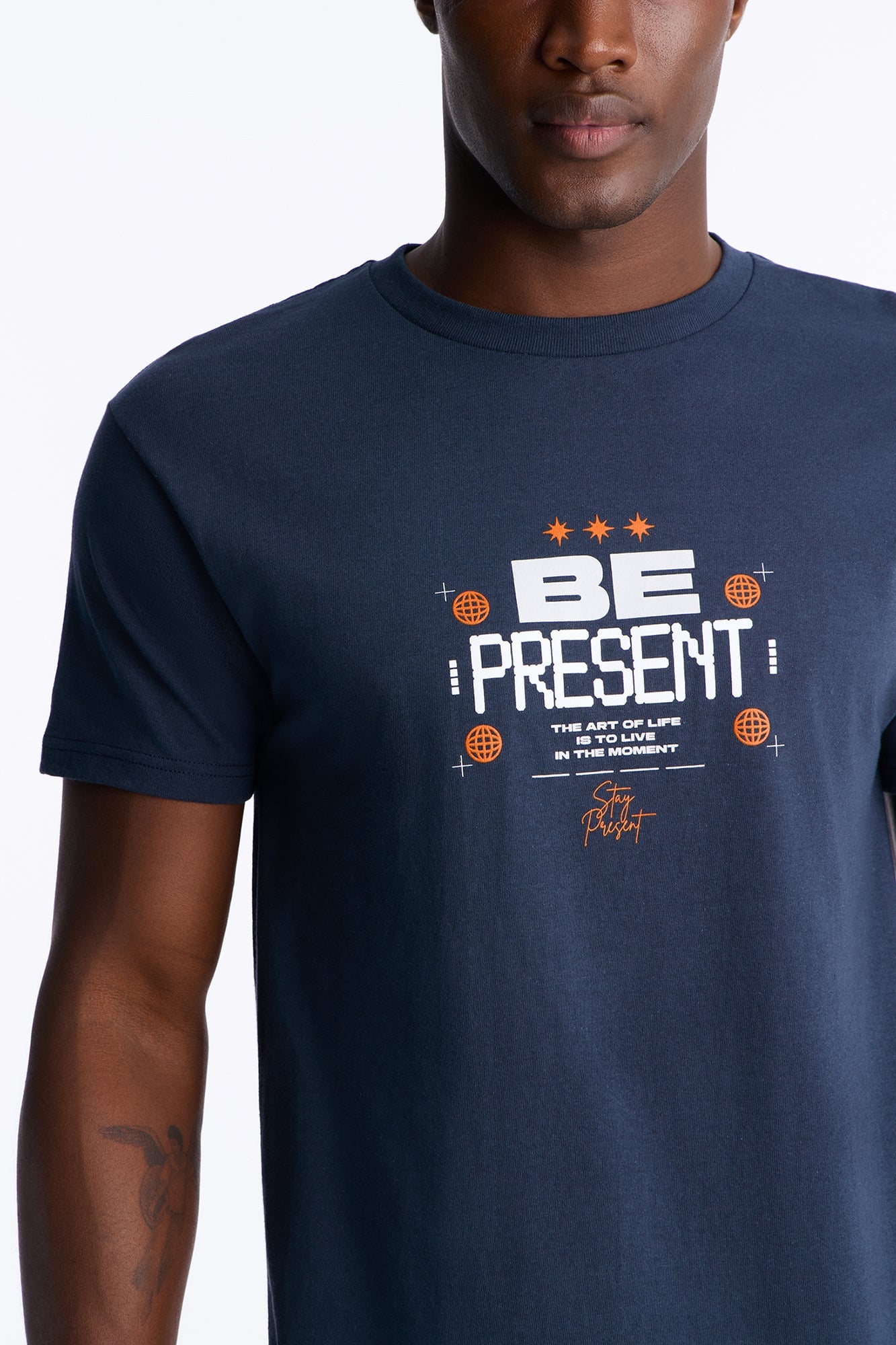 The Art Of Life Past Present Future Short Sleeve Tee - Navy image 7