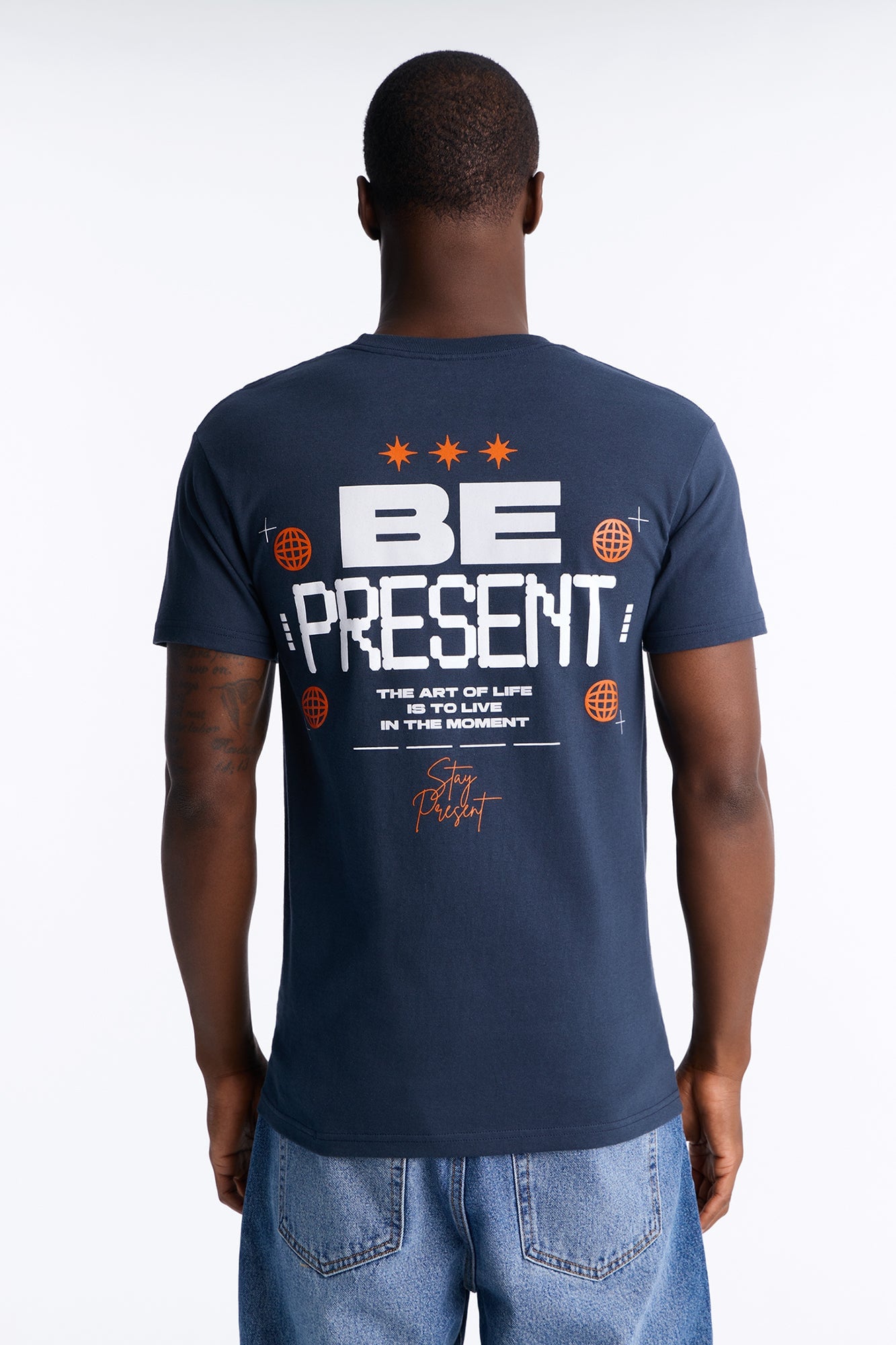 The Art Of Life Past Present Future Short Sleeve Tee - Navy image 8