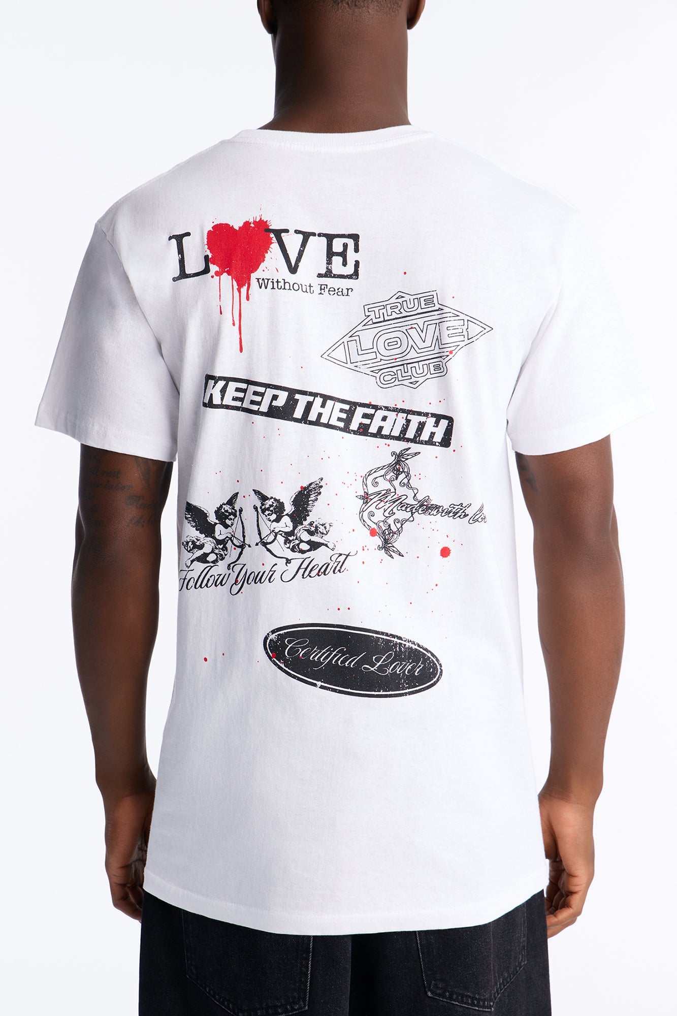 Love Without Fear Oversized Short Sleeve Tee - White image 5