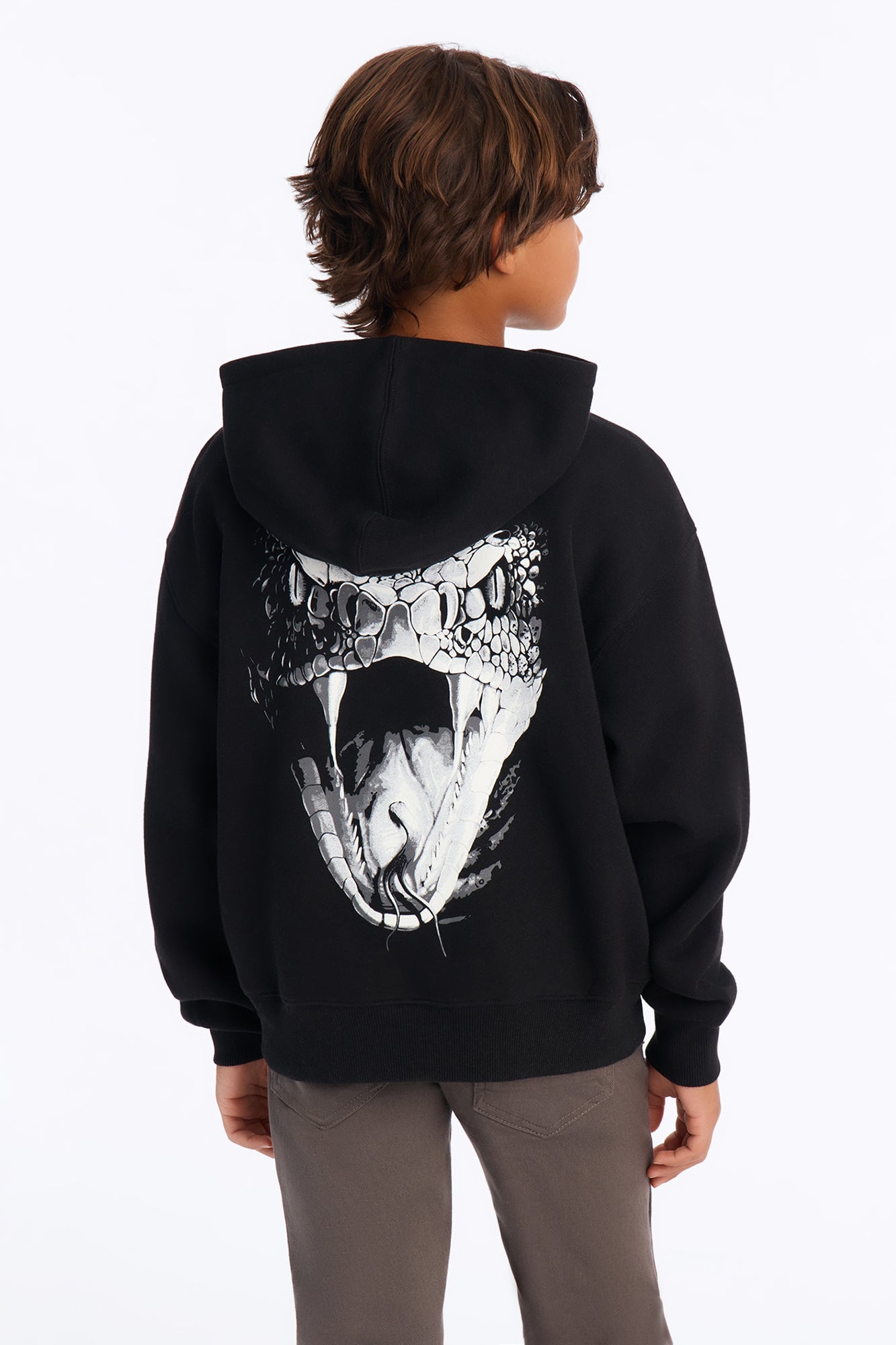 Mini Beware Of Snakes Hoodie - Black image 1