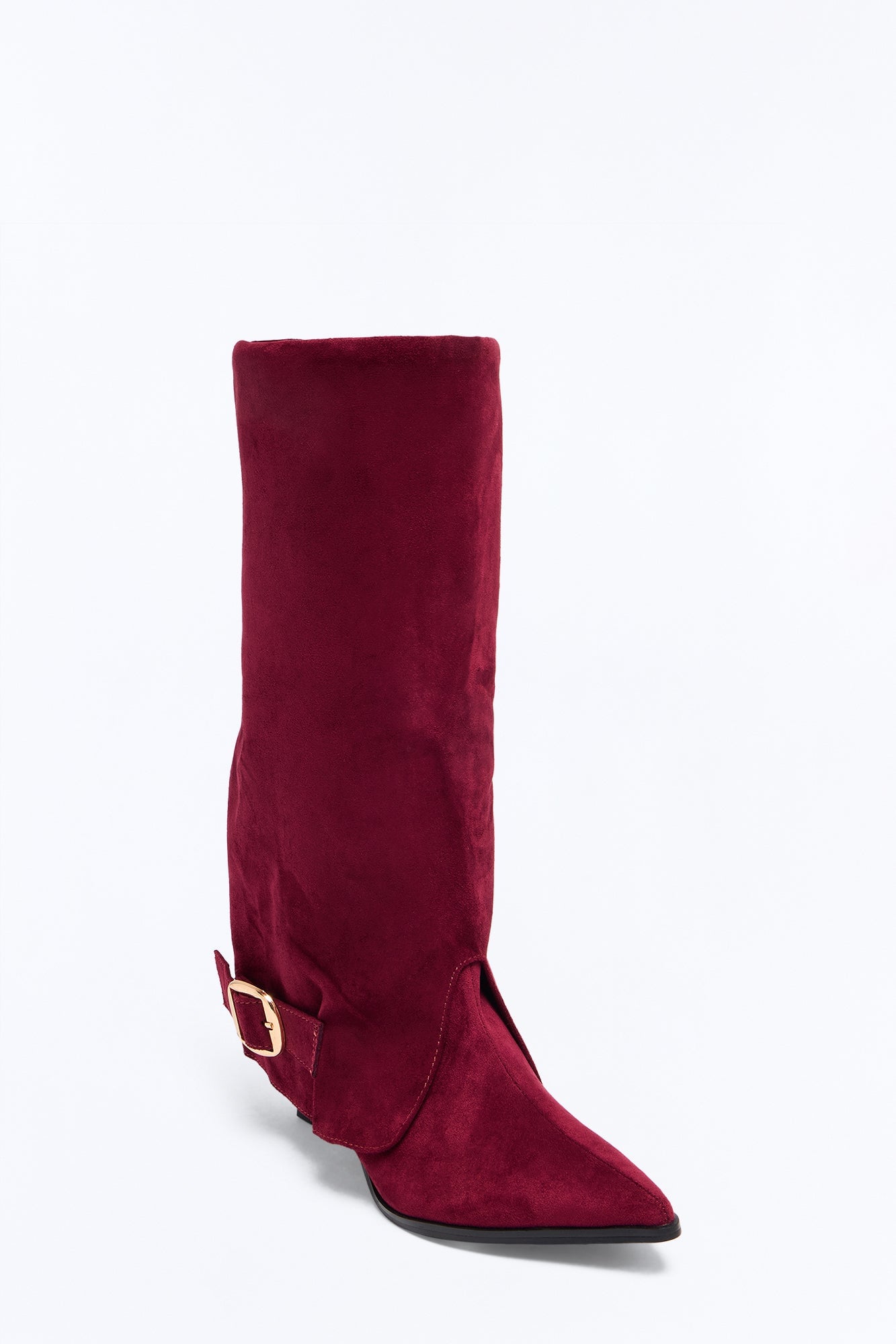 Stables Buckle Overlay Boots - Wine image 2
