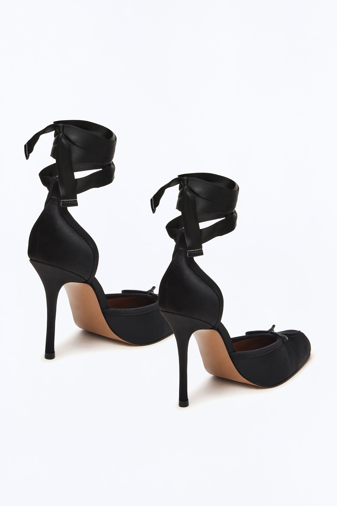 Steve Madden Larina Satin Pumps - Black image 6