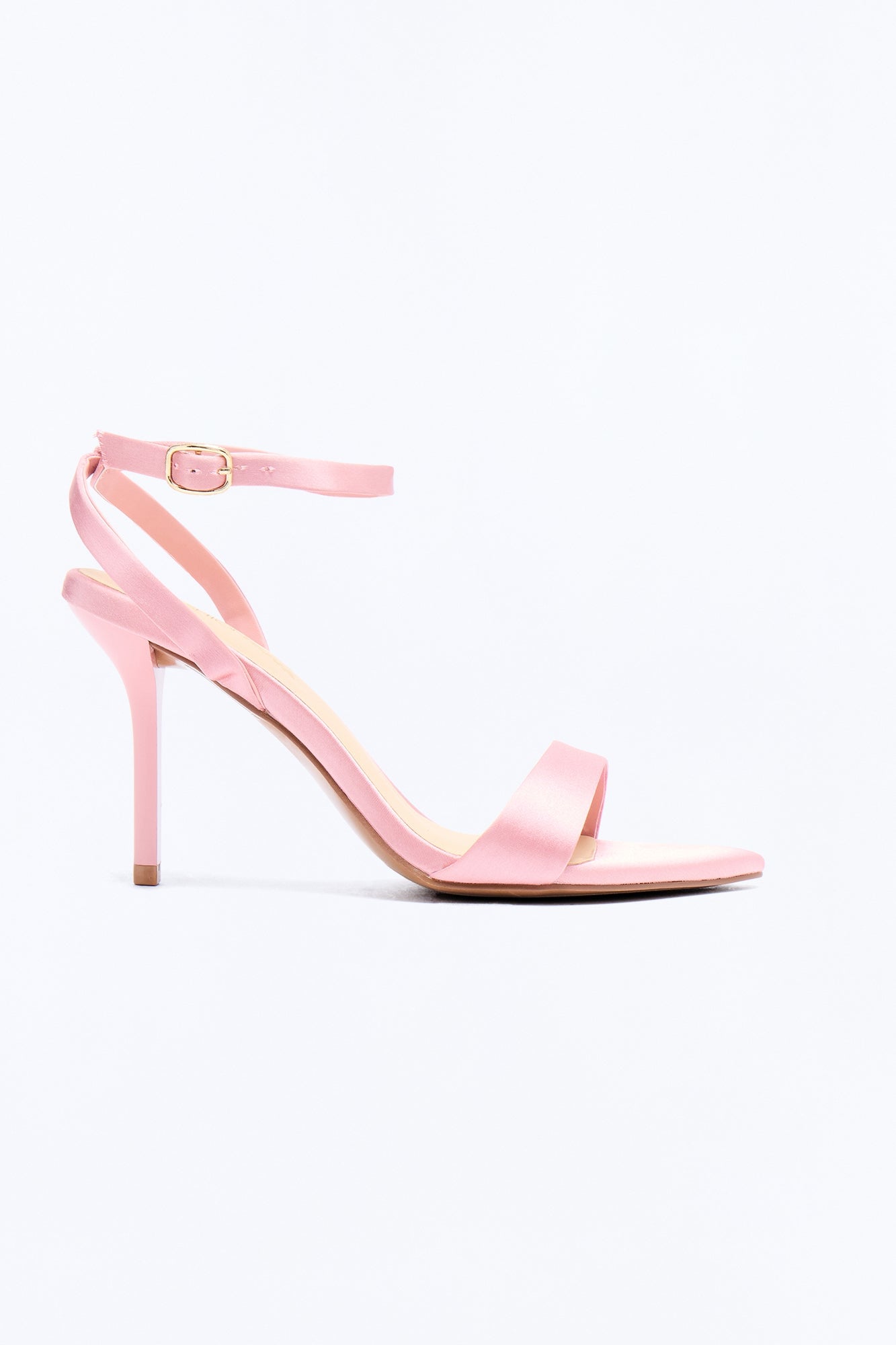 Evelyn Satin Ankle Strap Heels - Blush image 3