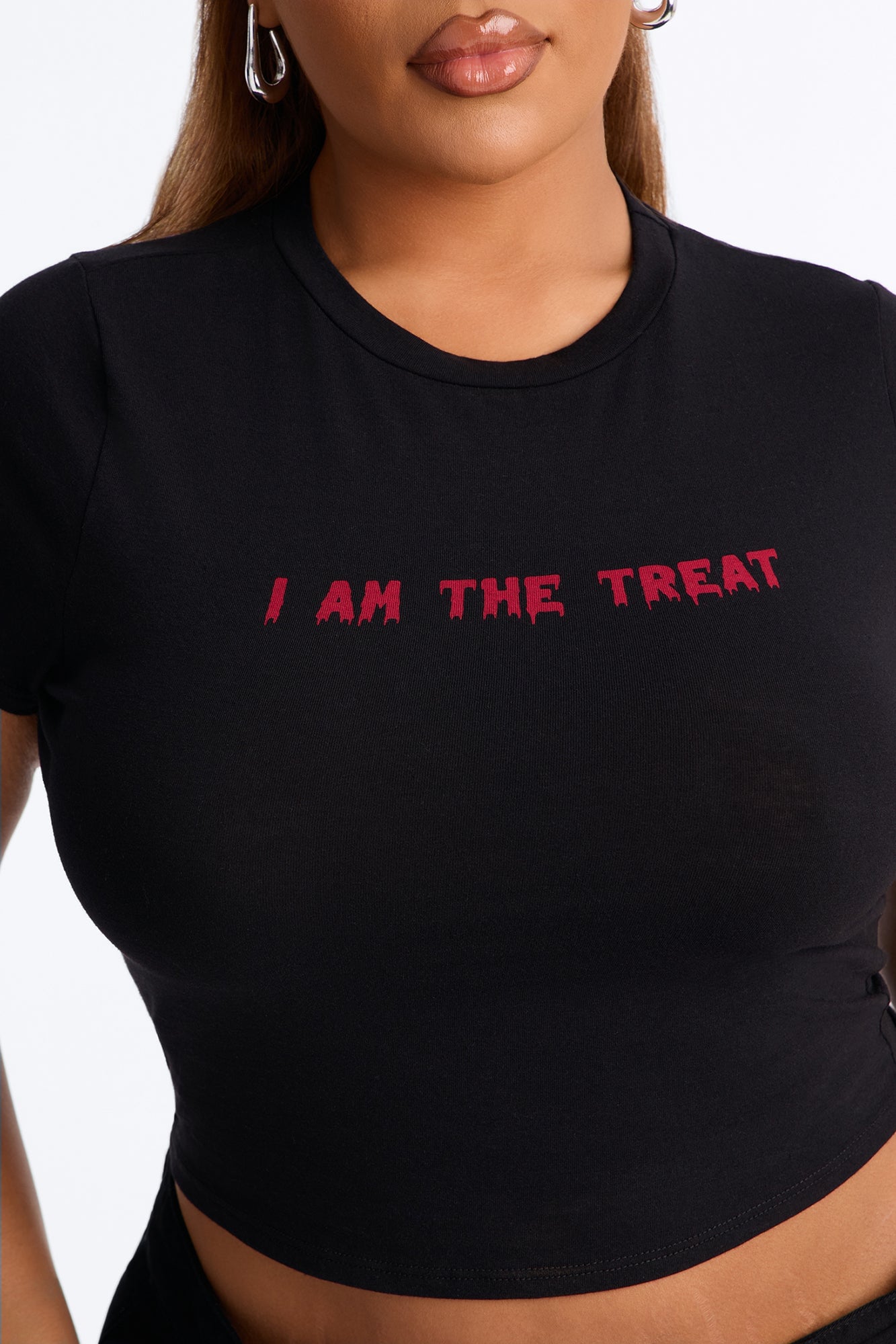 I Am The Treat Baby Tee - Black image 3