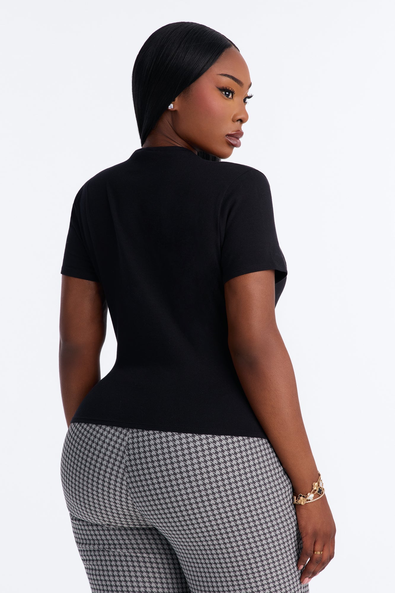 Angelic Vibes Asymmetrical Top - Black image 3