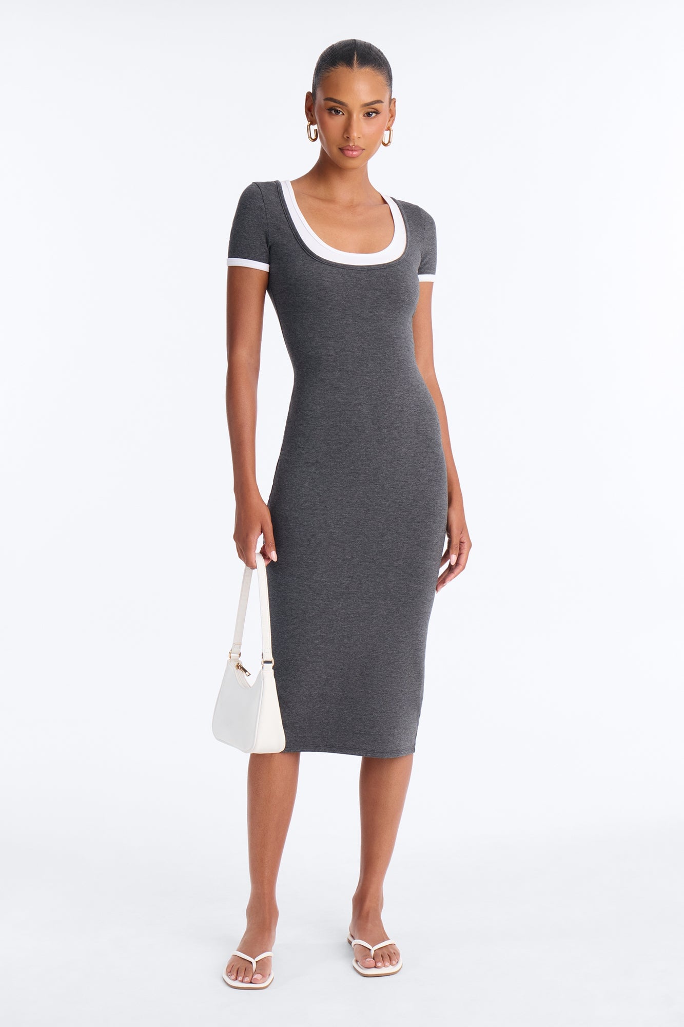 Everyday Palette Midi Dress - Grey/combo image 5