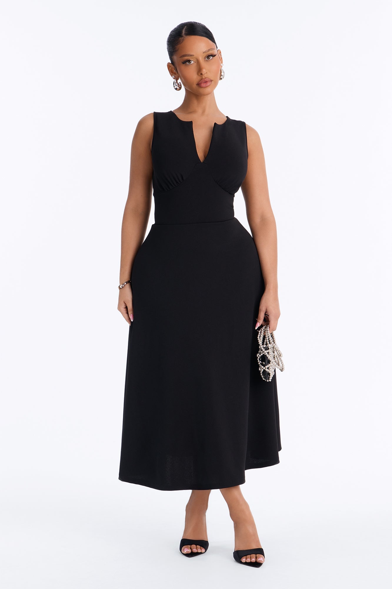 Charolette Sleeveless Midi Dress - Black image 5