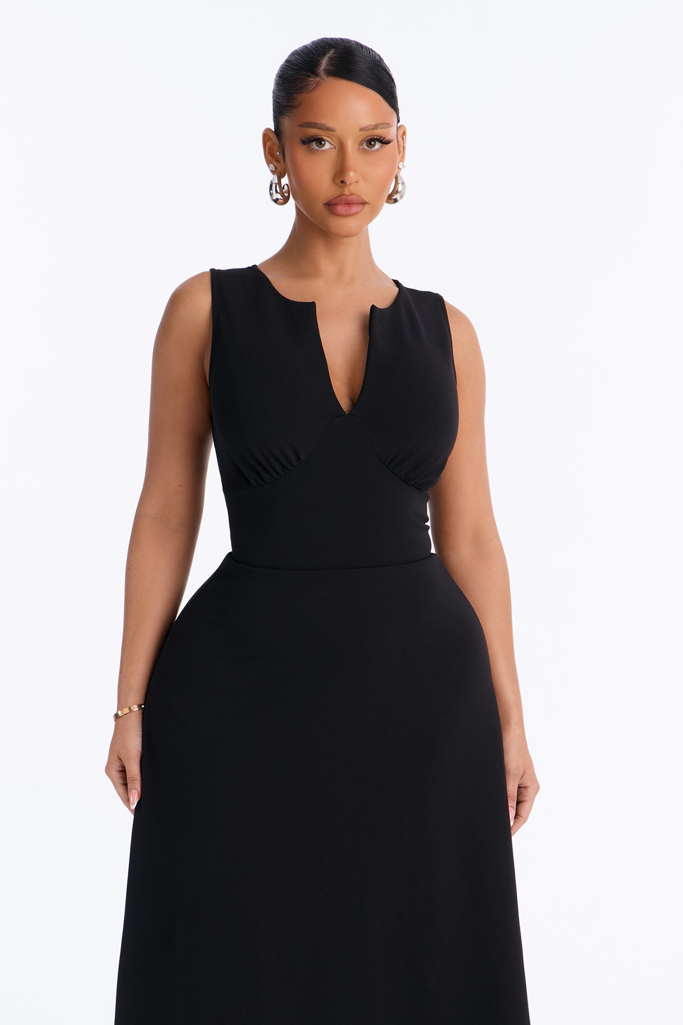 Charolette Sleeveless Midi Dress - Black image 6