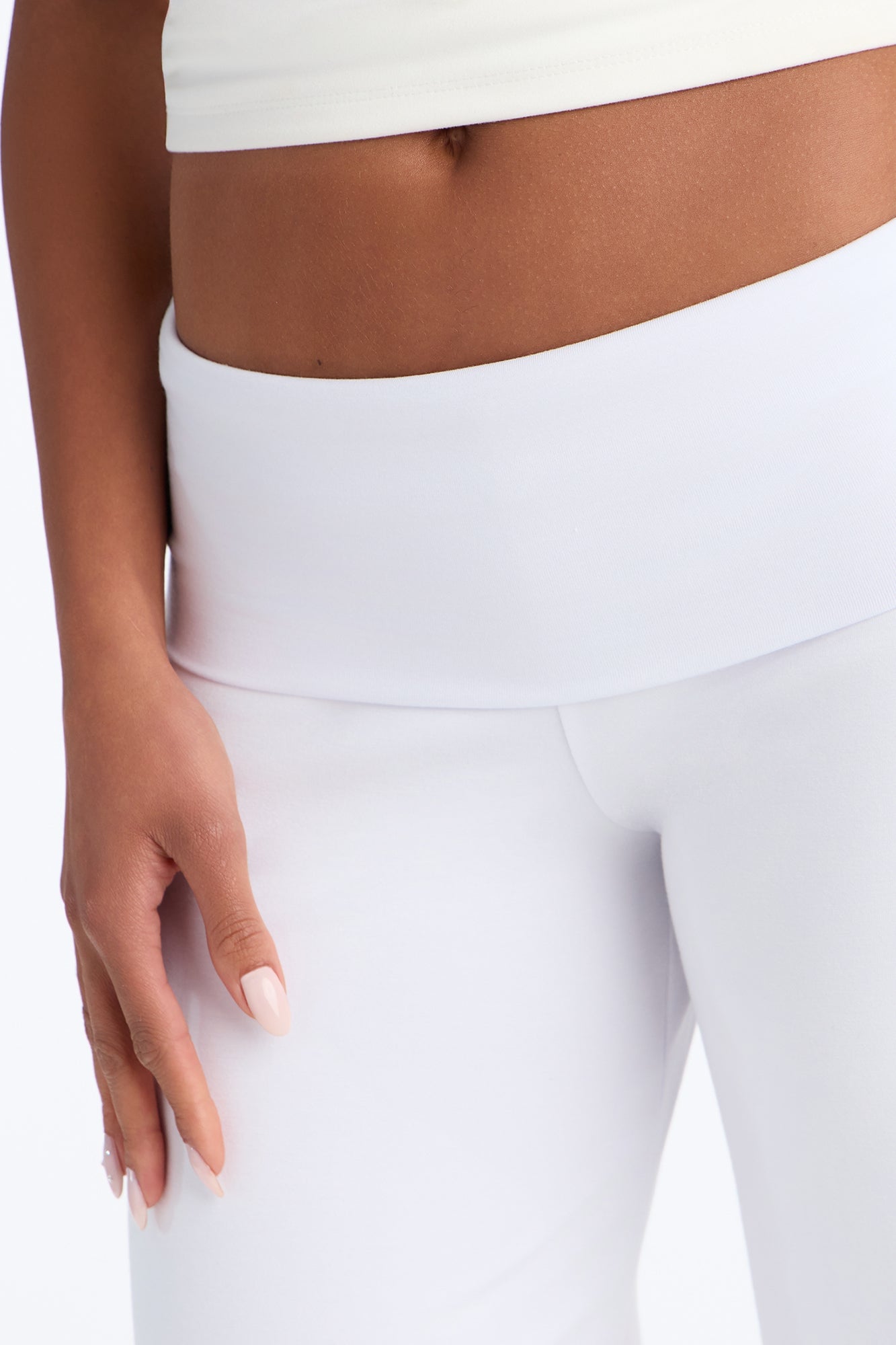 Kiki Studio Low Rise Foldover Gaucho Pant - White image 7