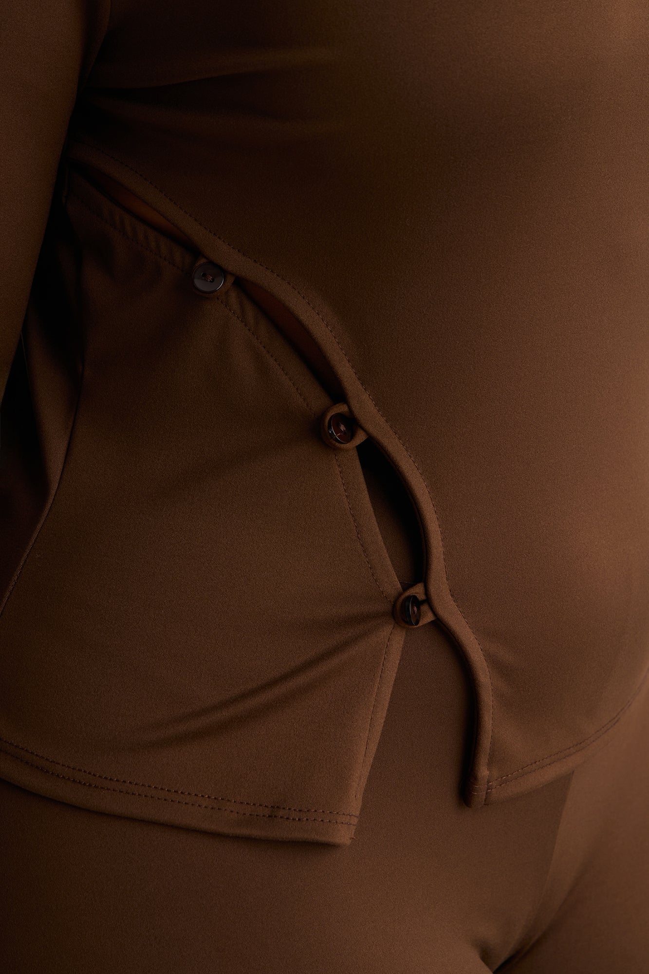 Maria Boat Neck Capri Set - Chocolate image 3