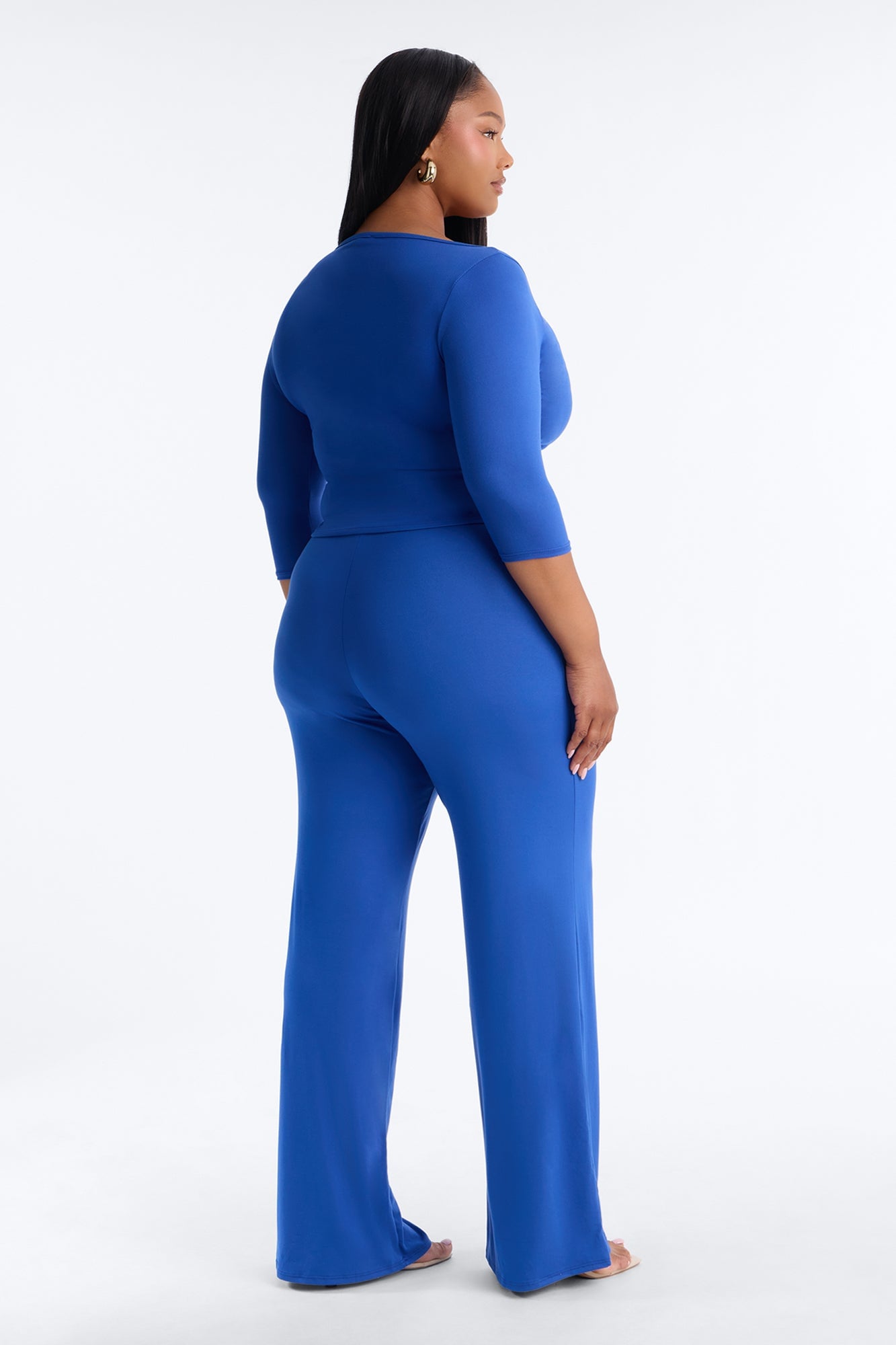 Leanne 3/4 Sleeve Pant Set - Royal image 3
