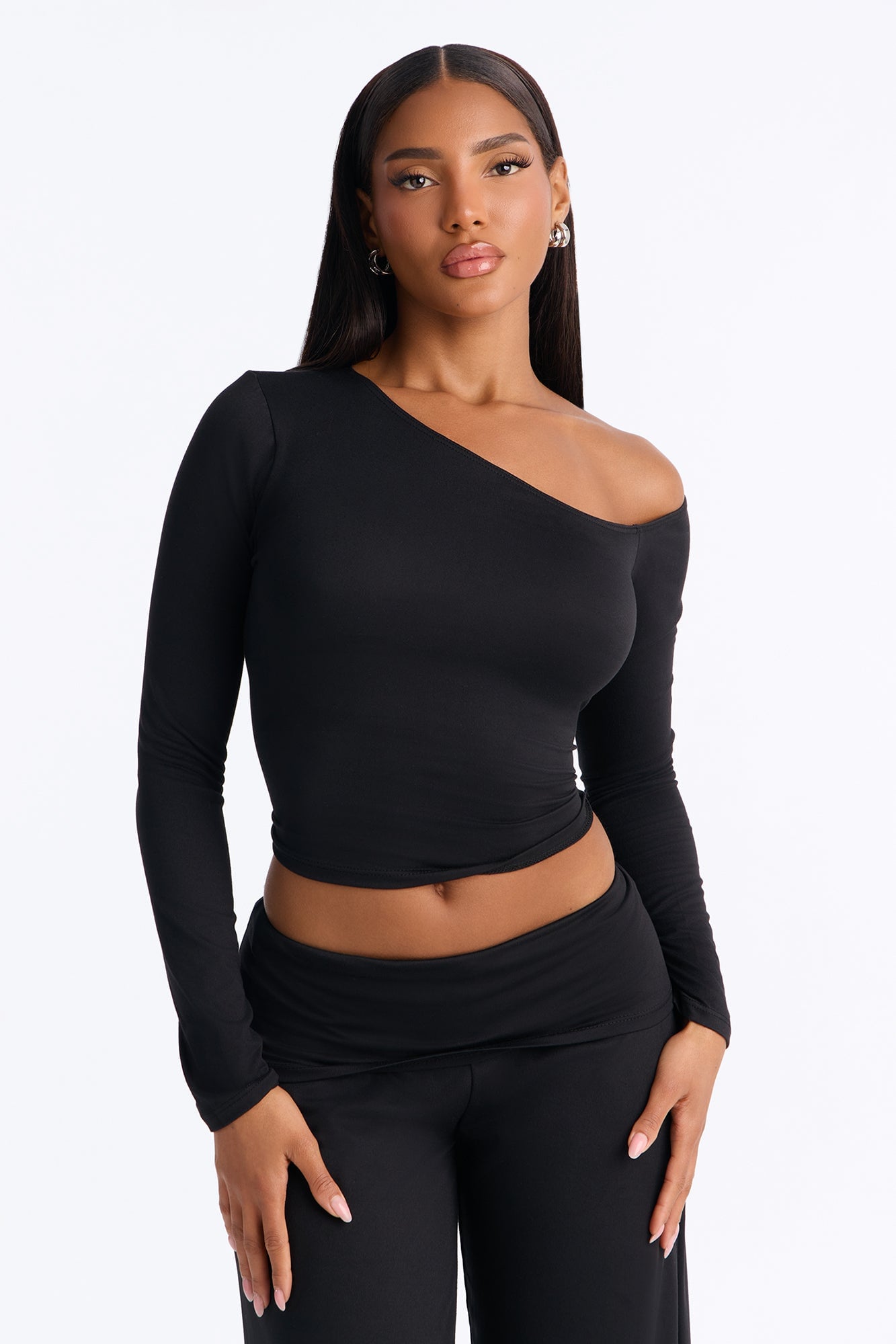 Natalia Off Shoulder Pant Set - Black image 6