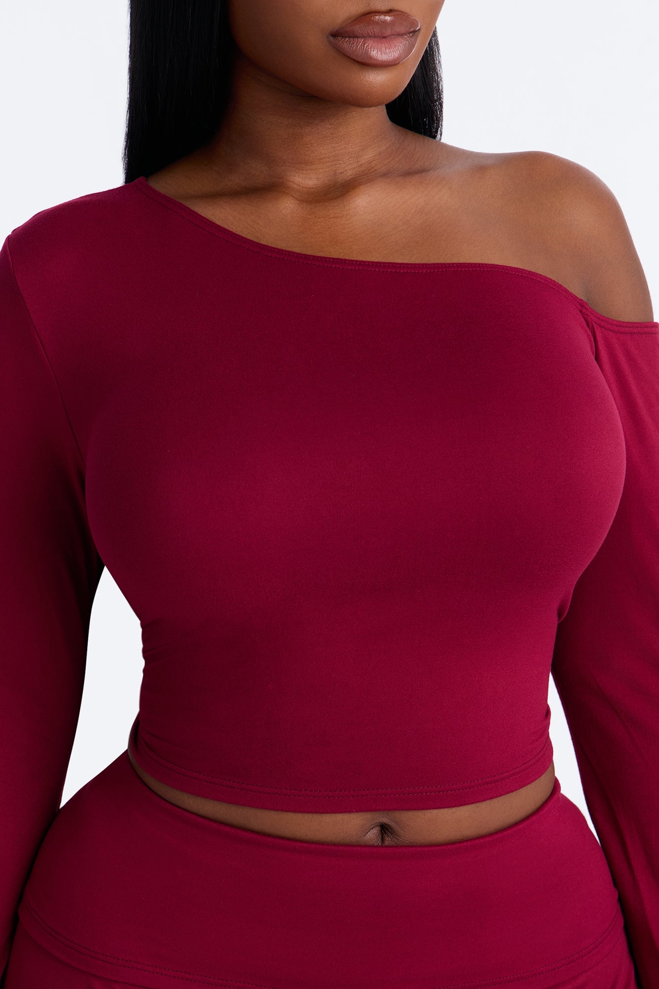 Natalia Off Shoulder Pant Set - Burgundy image 4