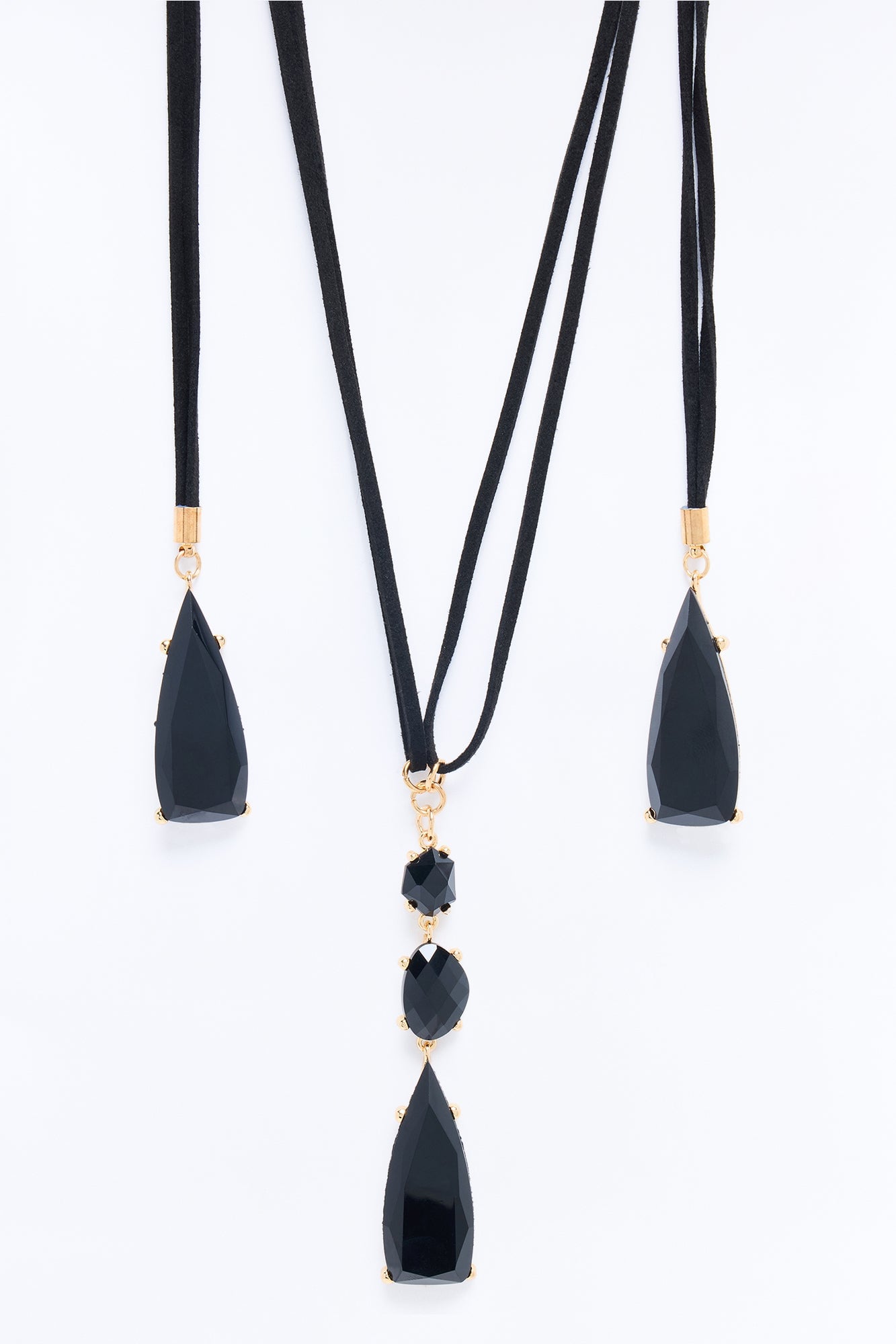 Meeting Point Wrap Necklace - Black image 3