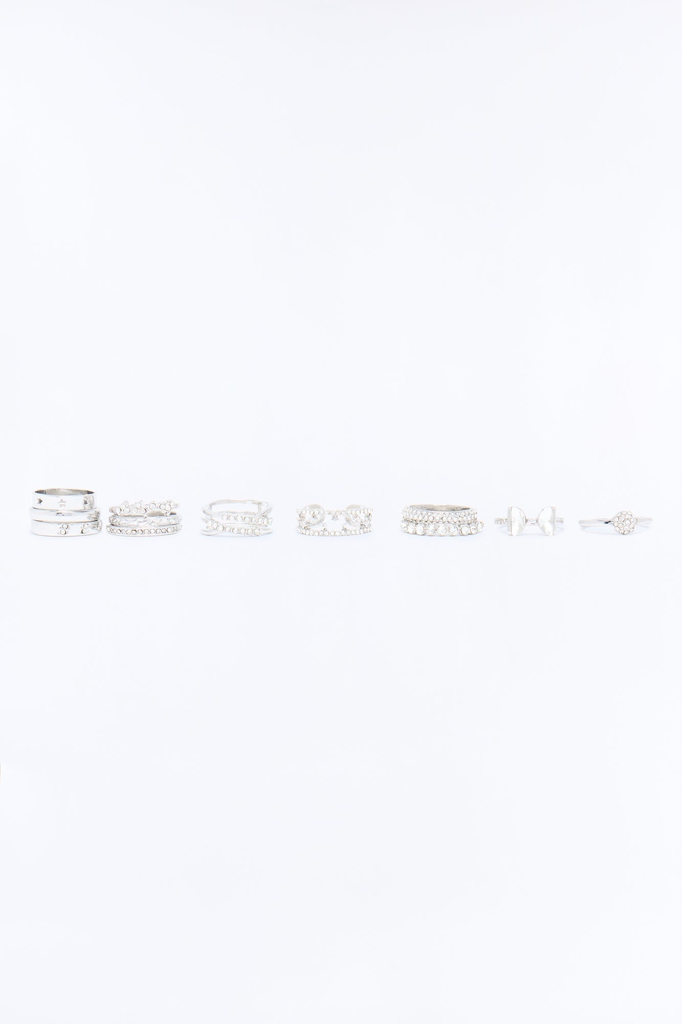 Take Me Dancing 12 Piece Ring Set - Silver image 3