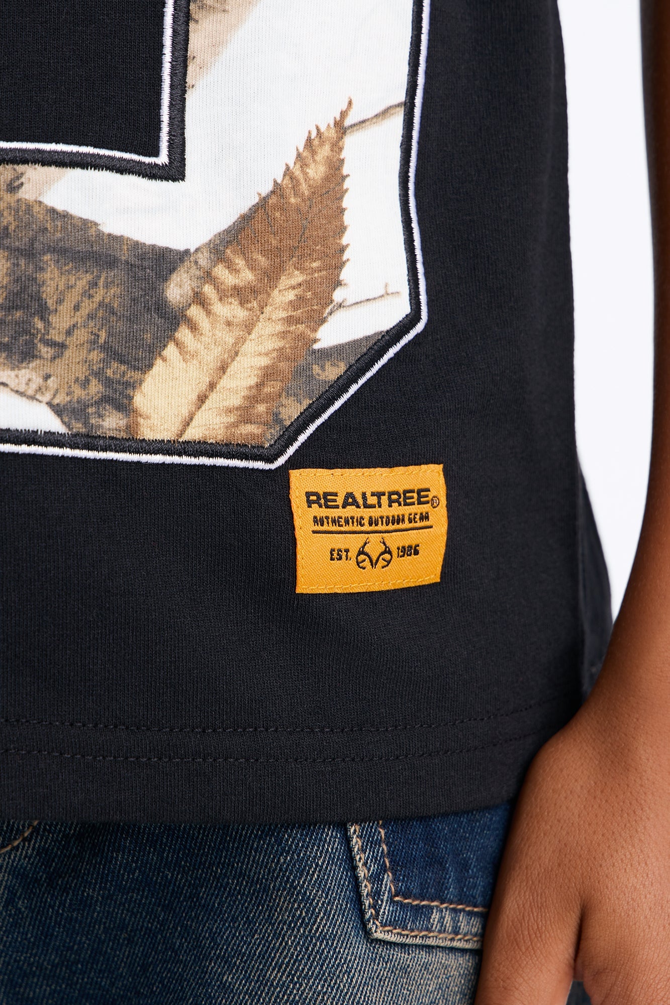 Mini Real Tree New York 88 Embroidered Patch Short Sleeve Tee - Black image 4