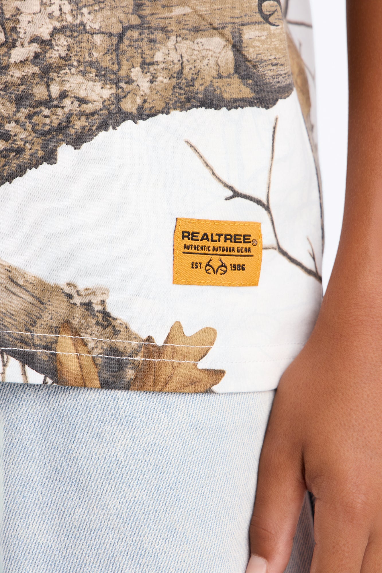 Mini Real Tree Barbed Wire Heart Short Sleeve Tee II - Camouflage image 4