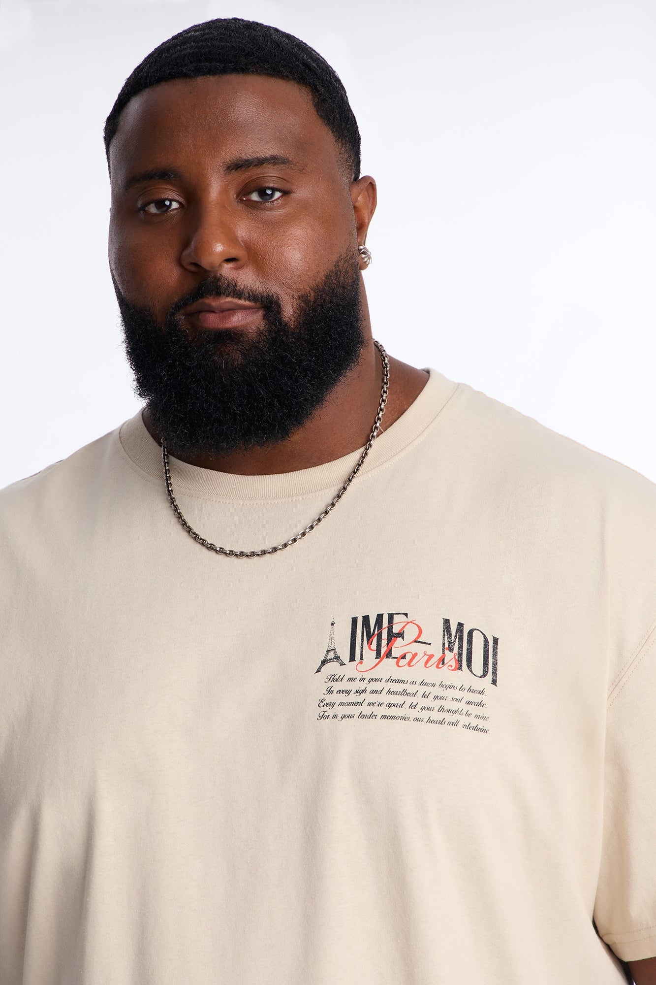 Aime Forever Oversized Short Sleeve Tee - Sand image 4