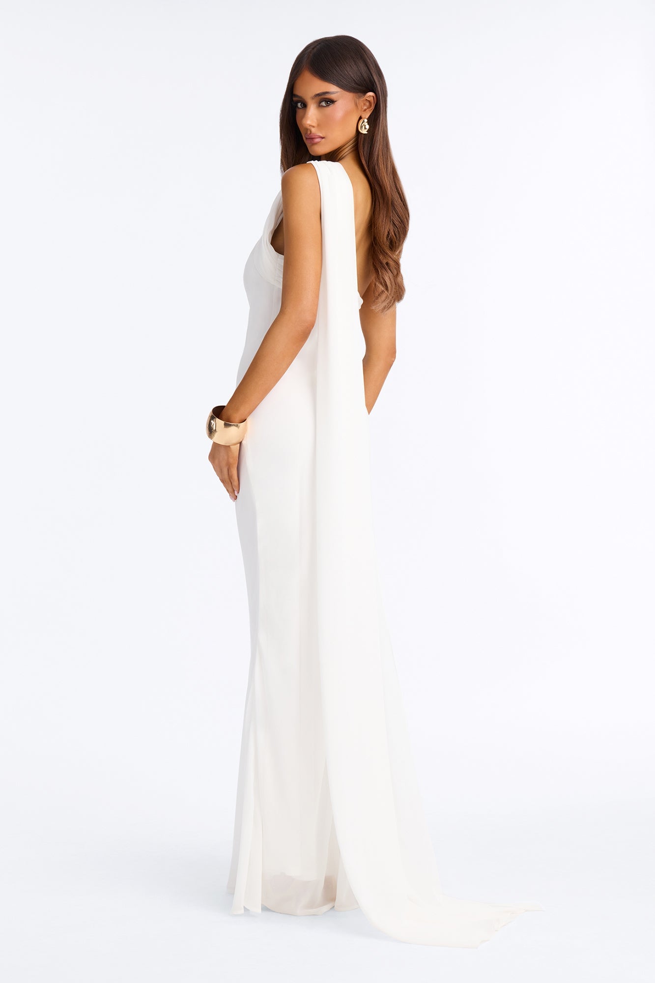 Sarah Chiffon Maxi Dress - White image 7