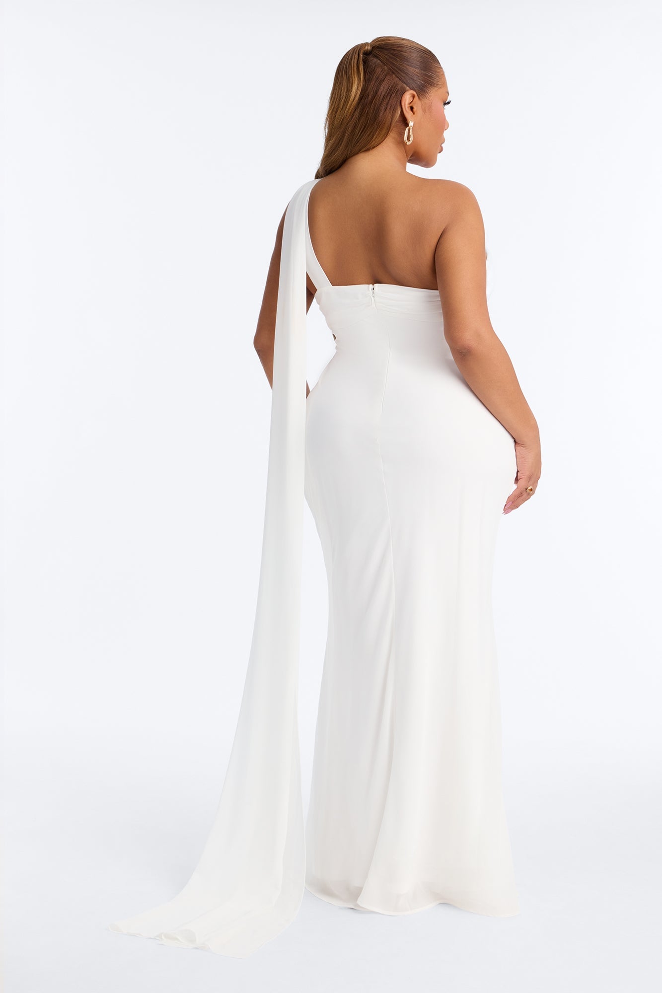Sarah Chiffon Maxi Dress - White image 3