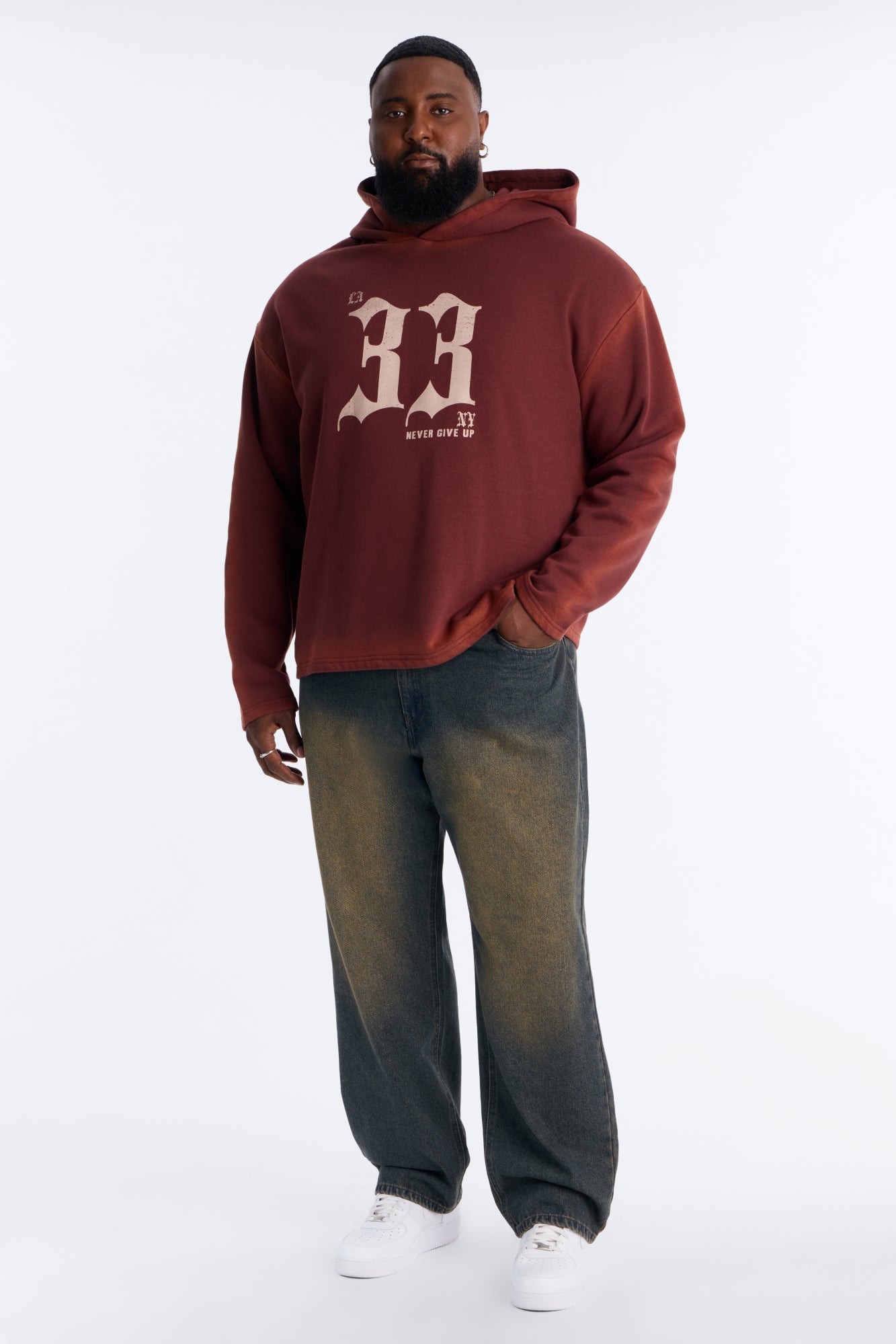 Substance 33 Hoodie - Burgundy/combo image 2