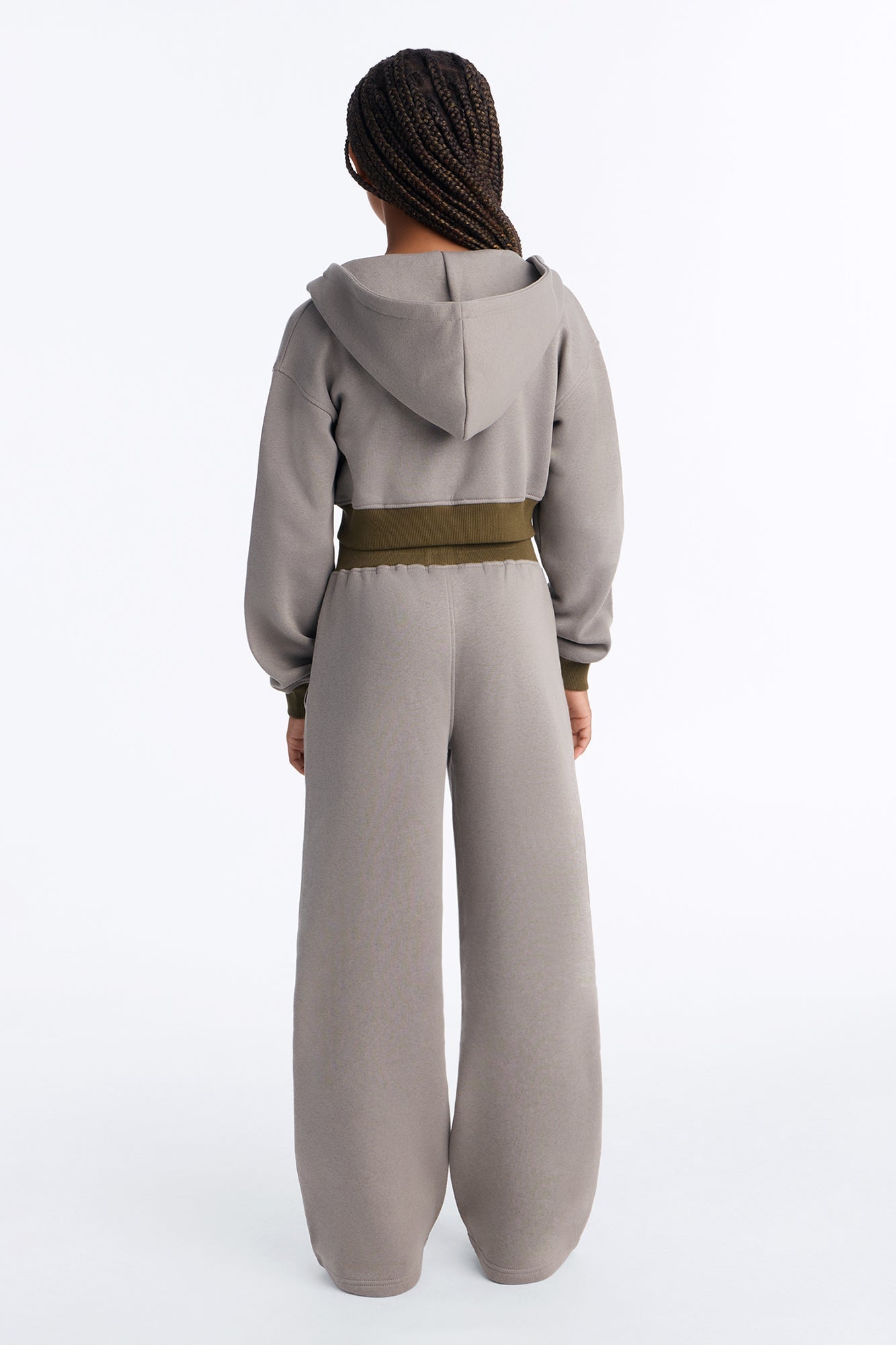 Mini Sunday Reset Fleece Pant Set - Grey image 3
