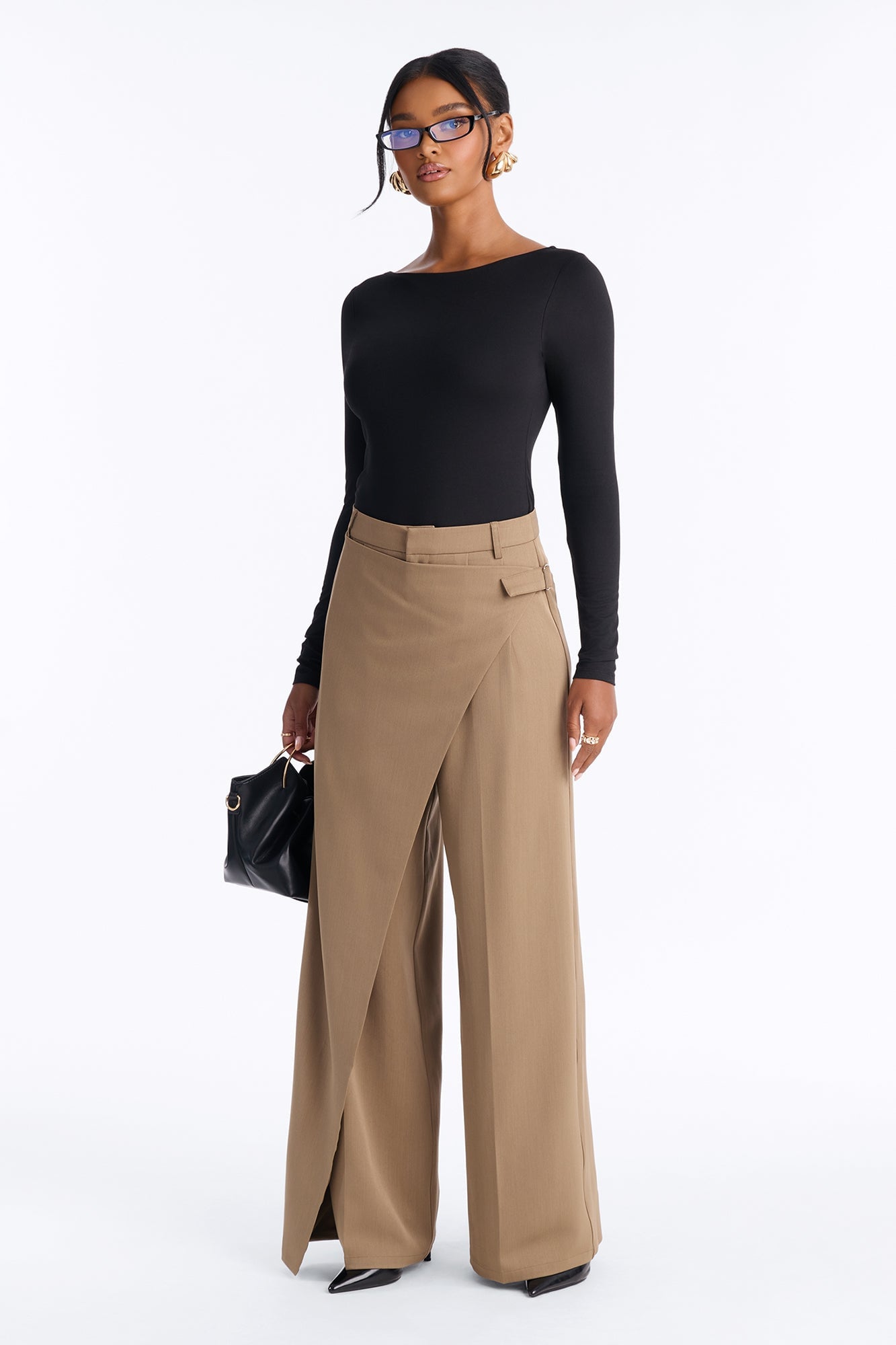 Tailored Touch Wrap Front Trouser 33″ - Camel image 6