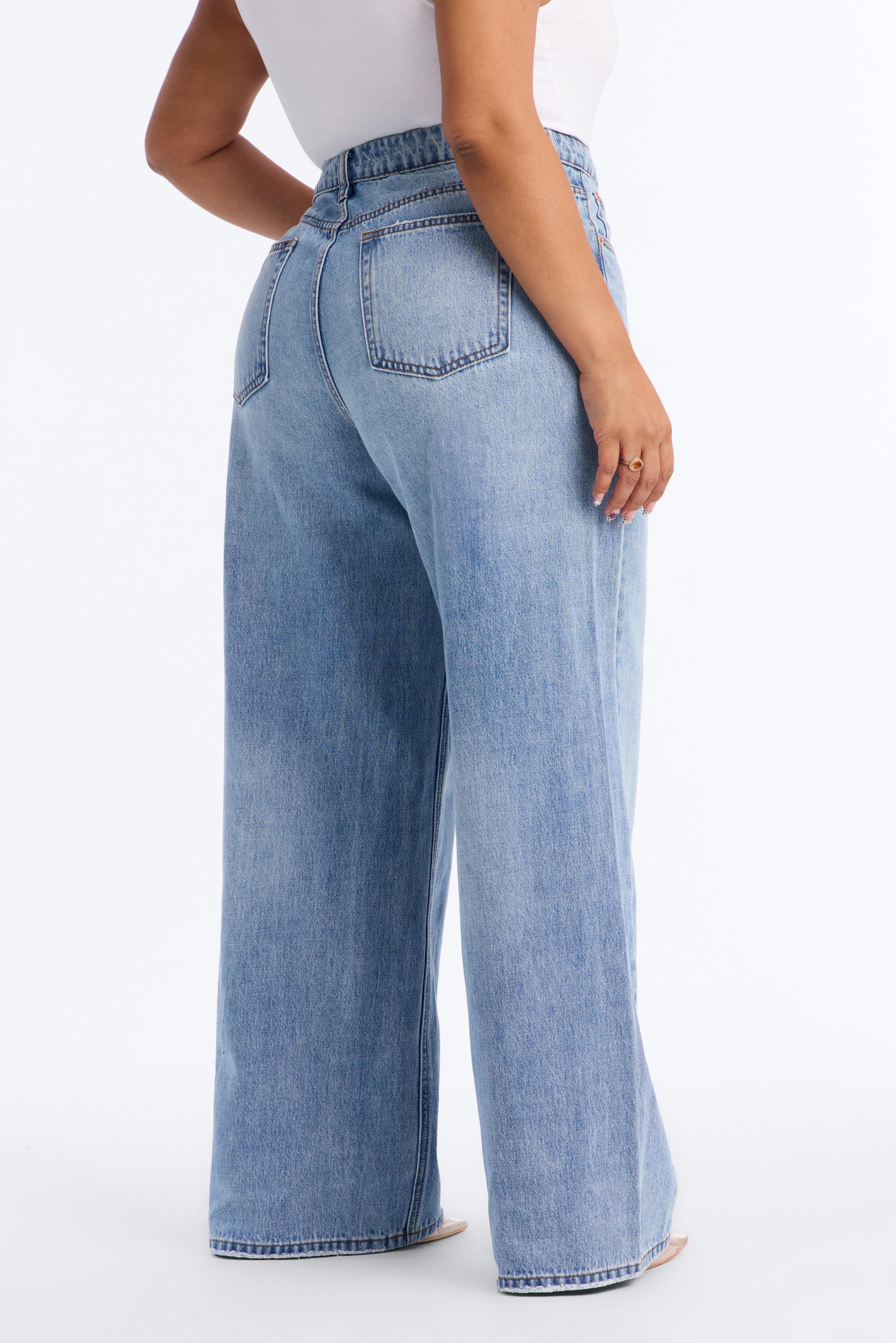 Chicago Edition Non Stretch Wide Leg Jeans - Medium Wash image 3
