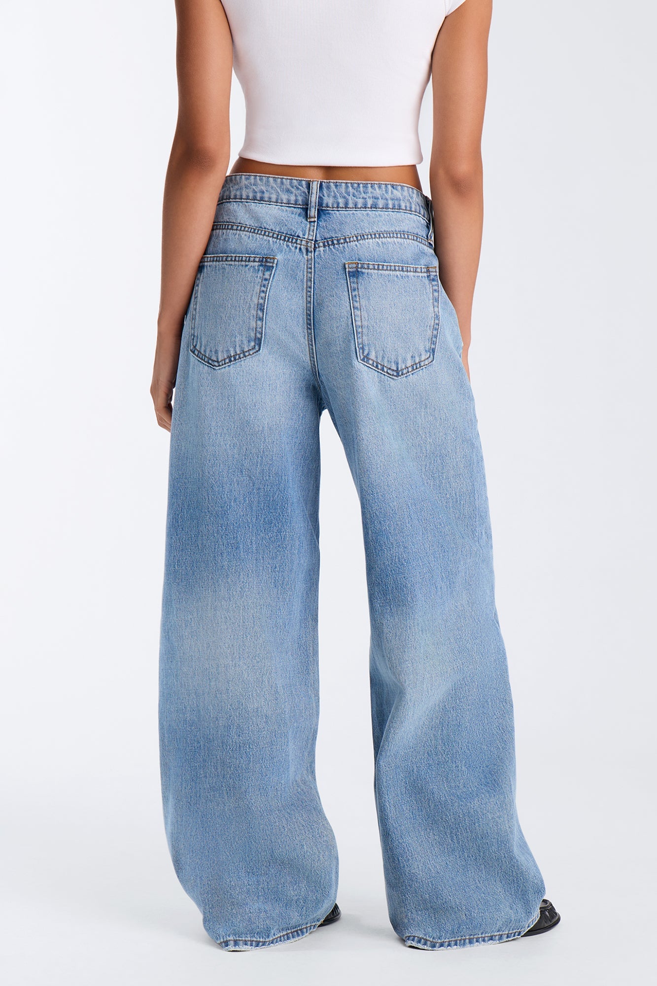 Chicago Edition Non Stretch Wide Leg Jeans - Medium Wash image 7