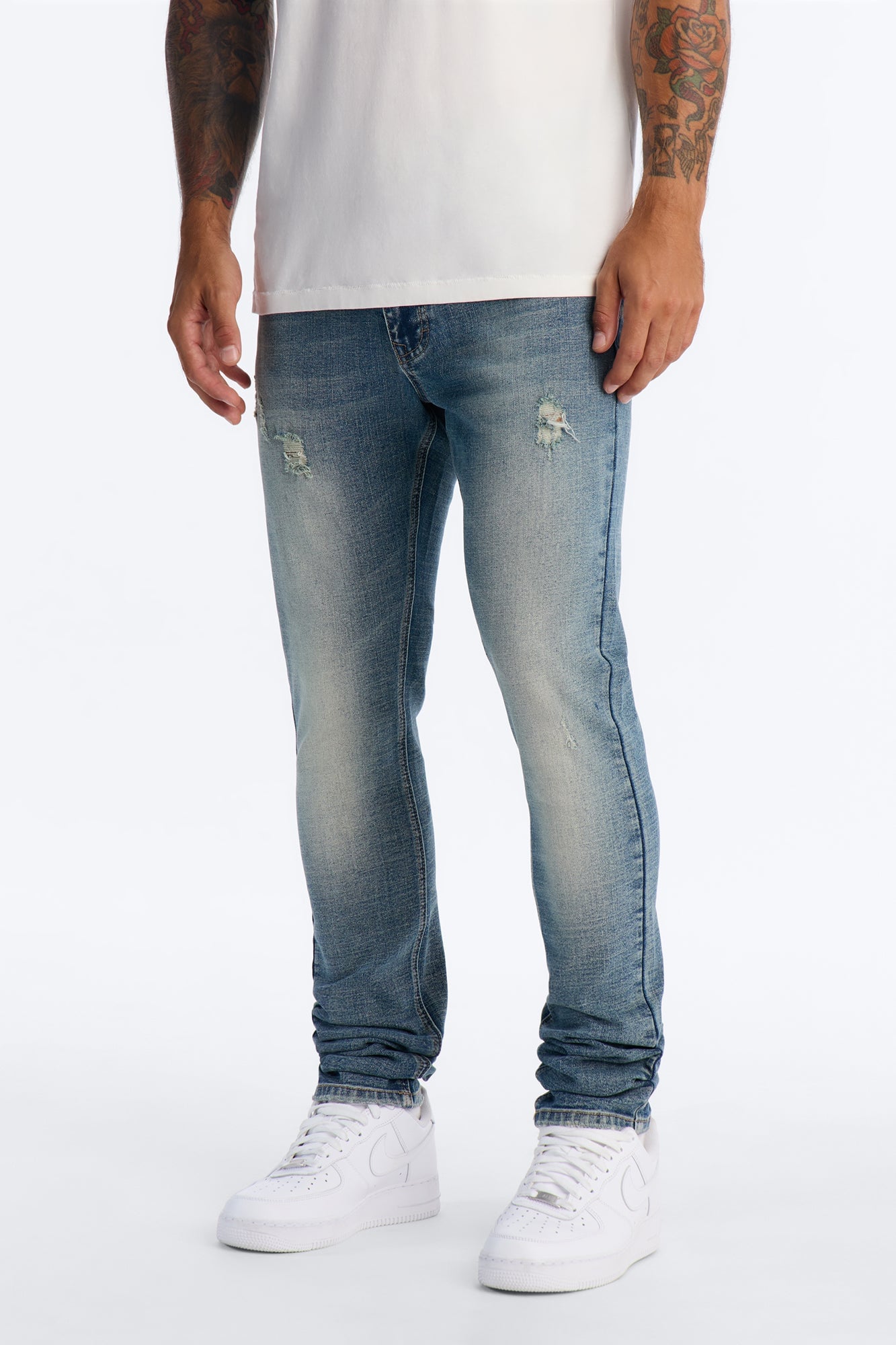 Stacked Skinny Matador Jean - VintageBlueWash image 6