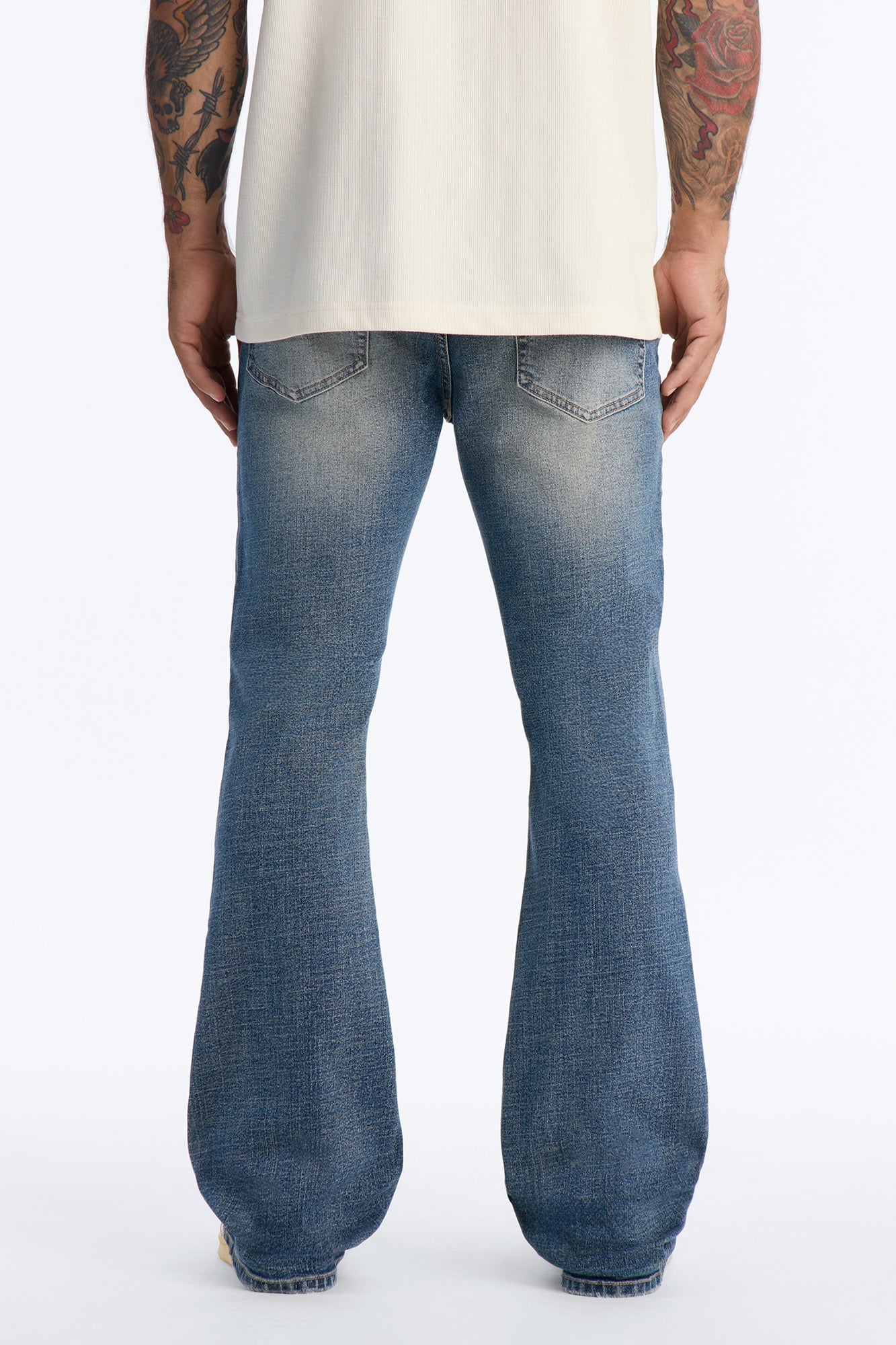Stacked Slim Flare Matador Jean - VintageBlueWash image 8