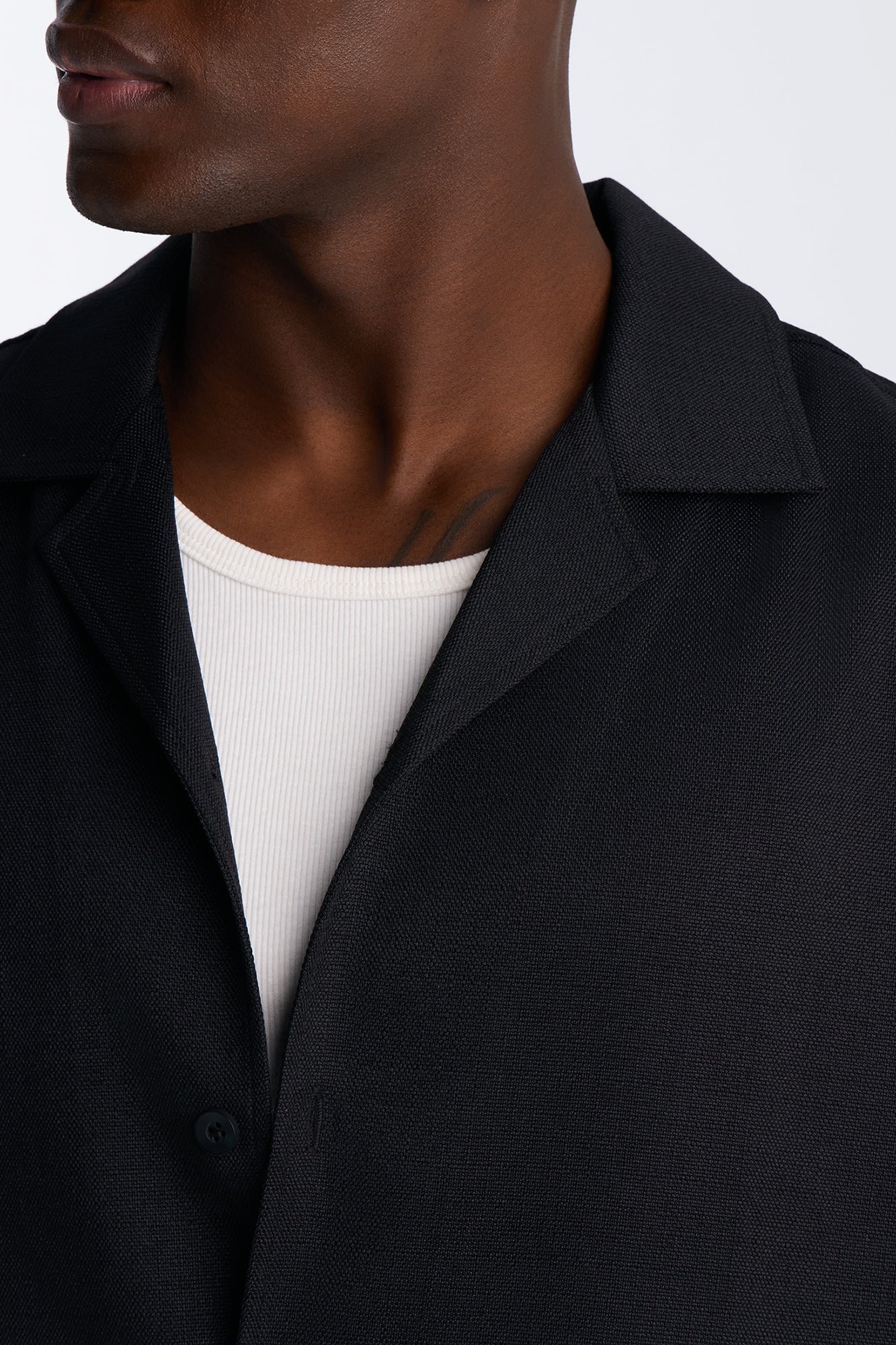 Relaxed Cascade Embroidered Cuban Button Up Shirt - Black/combo image 7