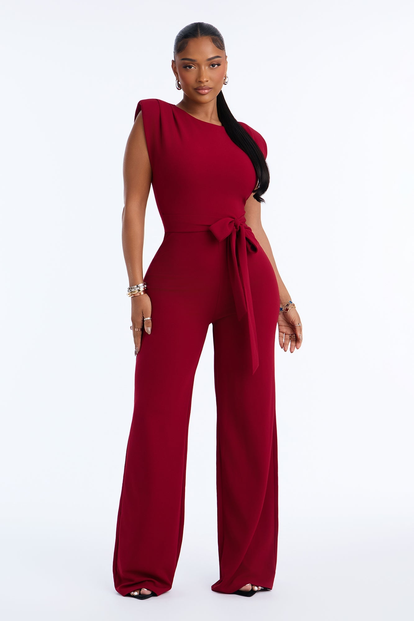 On Point Jumpsuit - Wine image 8