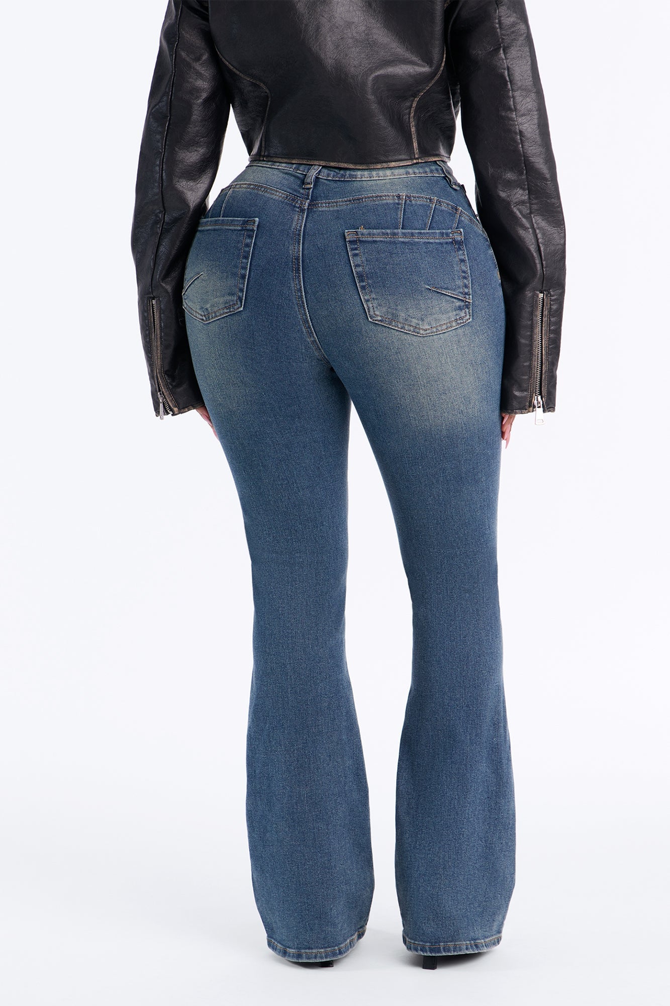 Petite Tucson Booty Lifting Stretch Bootcut Jeans - Dark Wash image 4