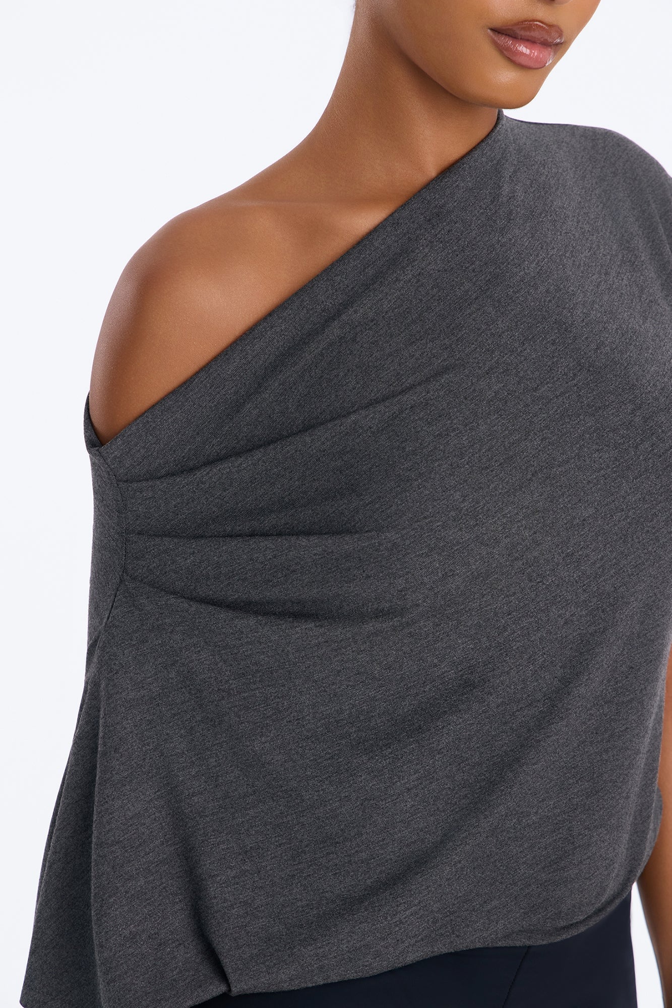 Flatter Me Off Shoulder Bodysuit - Charcoal image 10