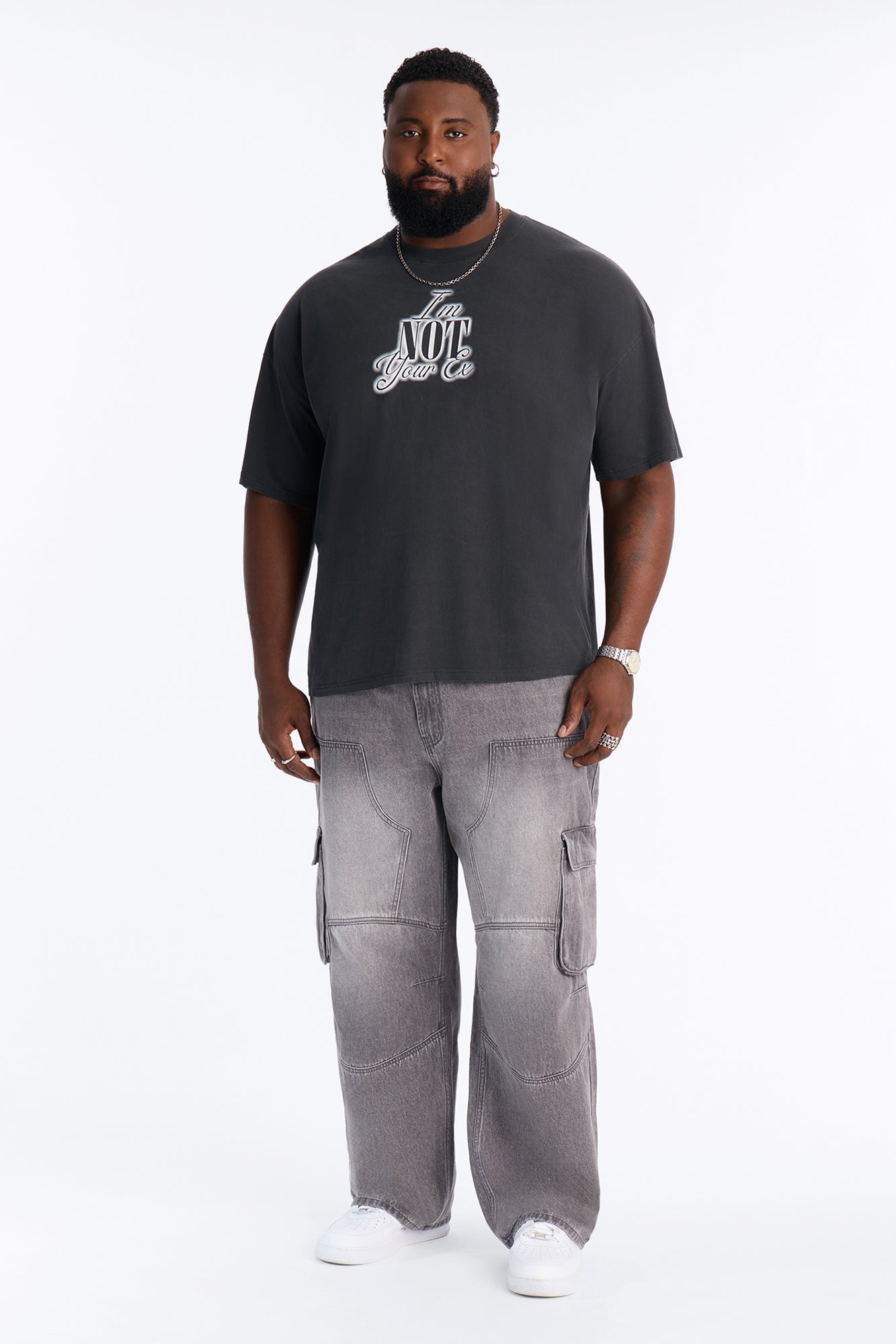 Micah Baggy Moto Jeans - Grey image 2