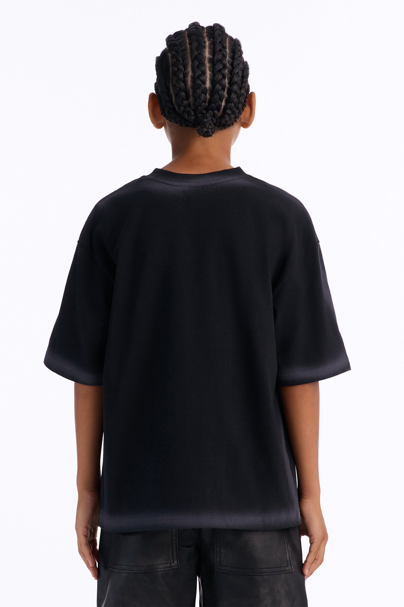 Mini Dirty Wash Heavyweight Boxy Tee - Black image 4