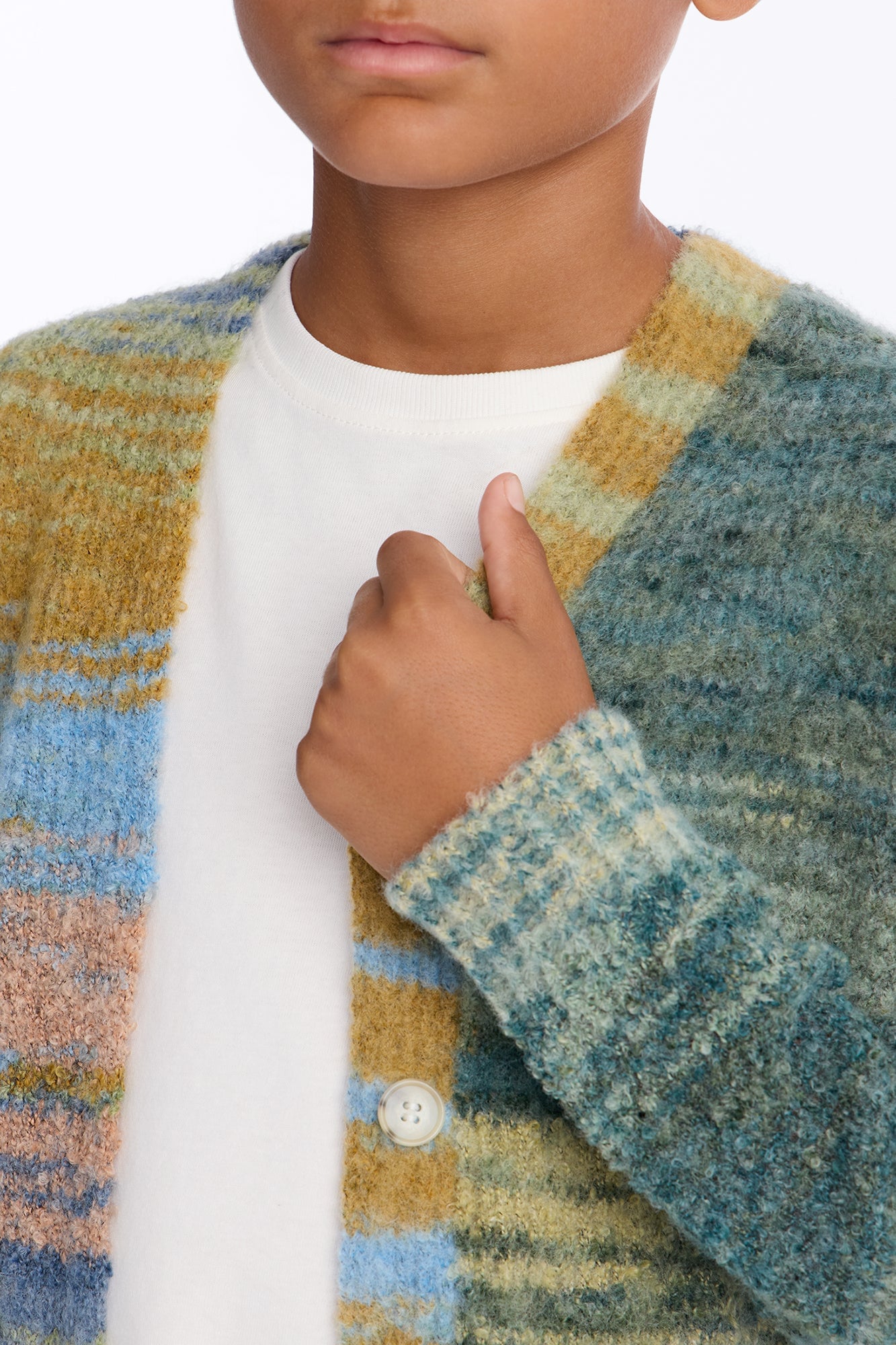 Mini Cameroonian Textured Cardigan - Multi Color image 3