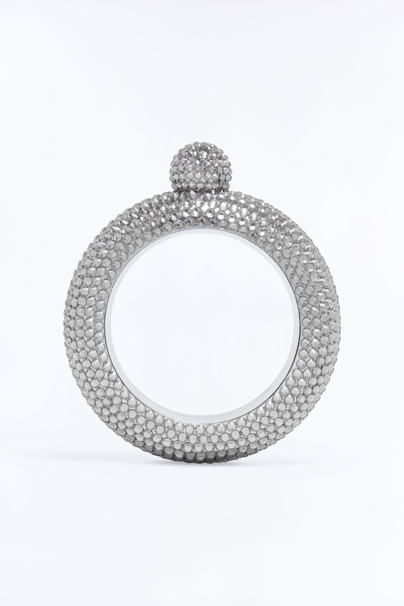 Night Out Secret Rhinestone Flask - Silver image 1