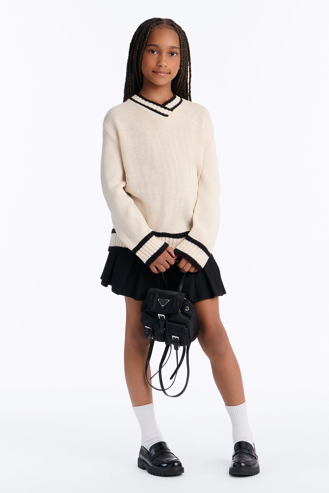 Mini Fall Semester Sweater - Ivory/combo image 2