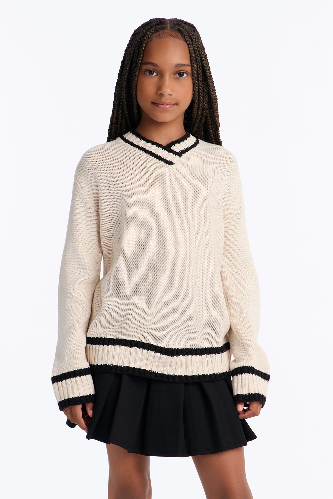 Mini Fall Semester Sweater - Ivory/combo image 1