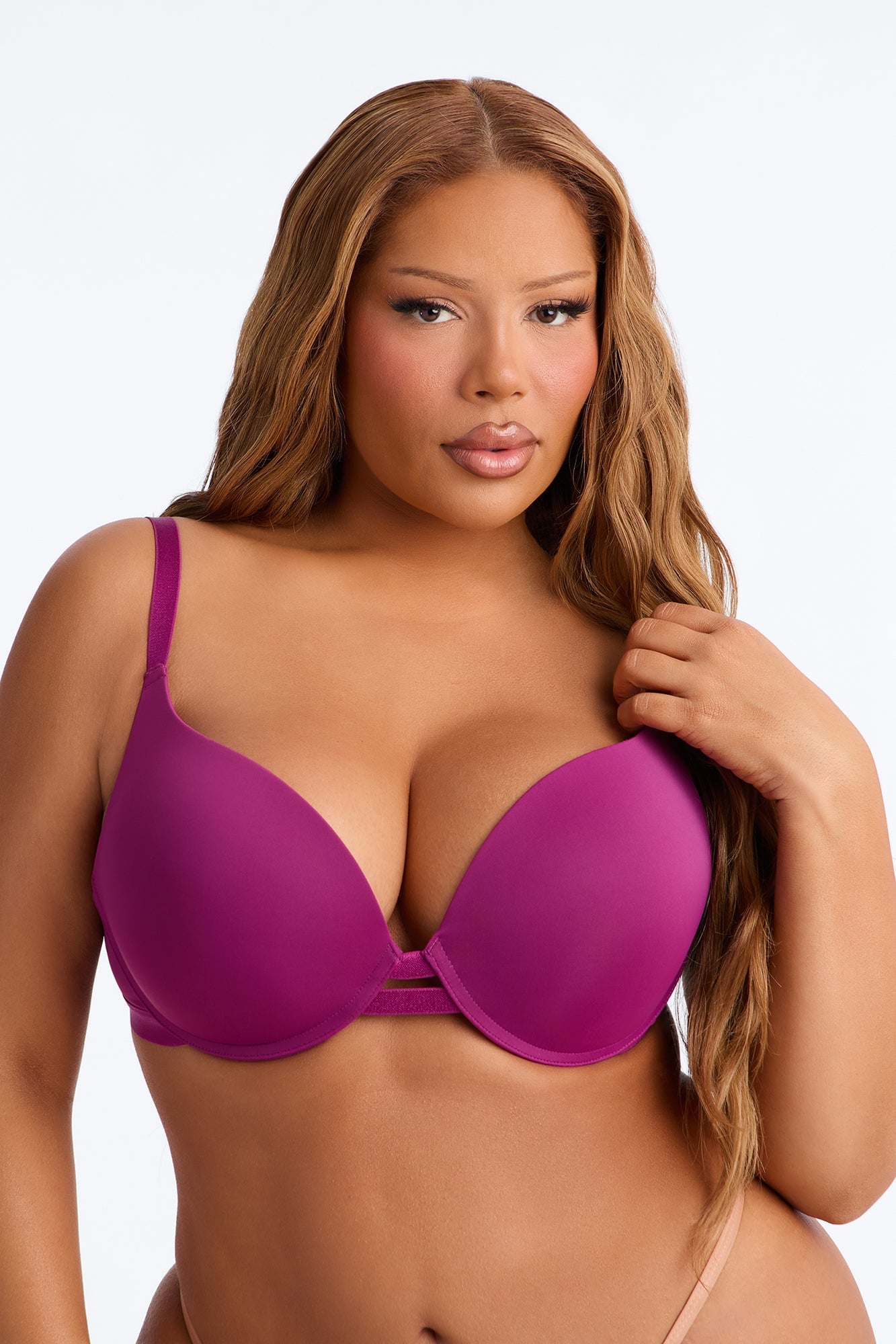 Dress Microfiber Extreme Push Up Bra - Plum