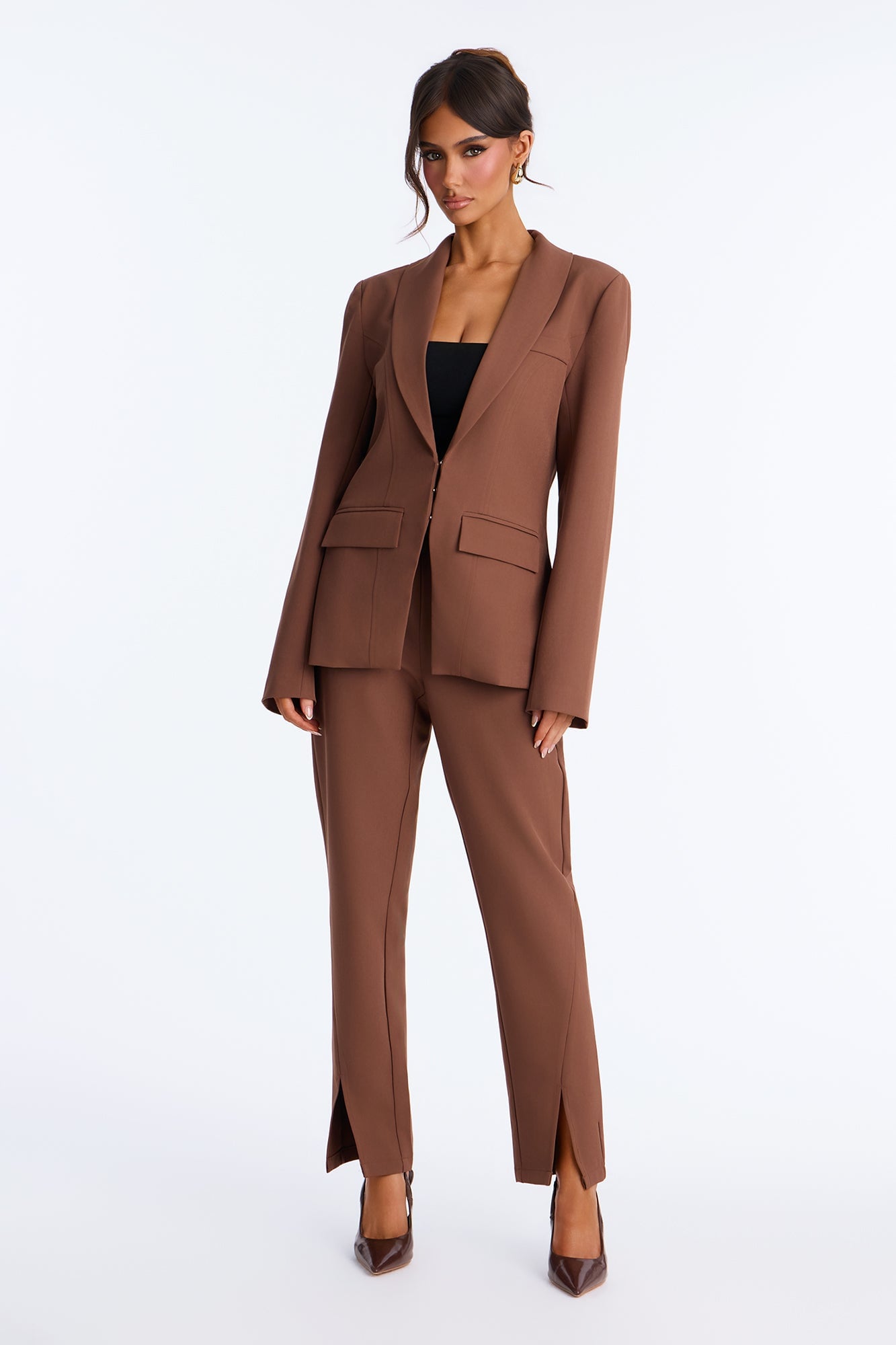 About Her Business Hourglass Blazer - Coco image 2
