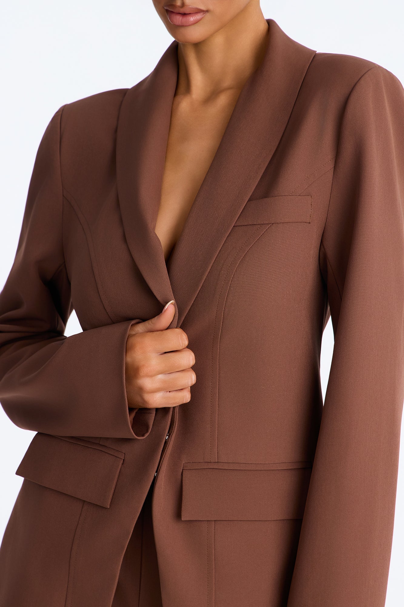 About Her Business Hourglass Blazer - Coco image 3