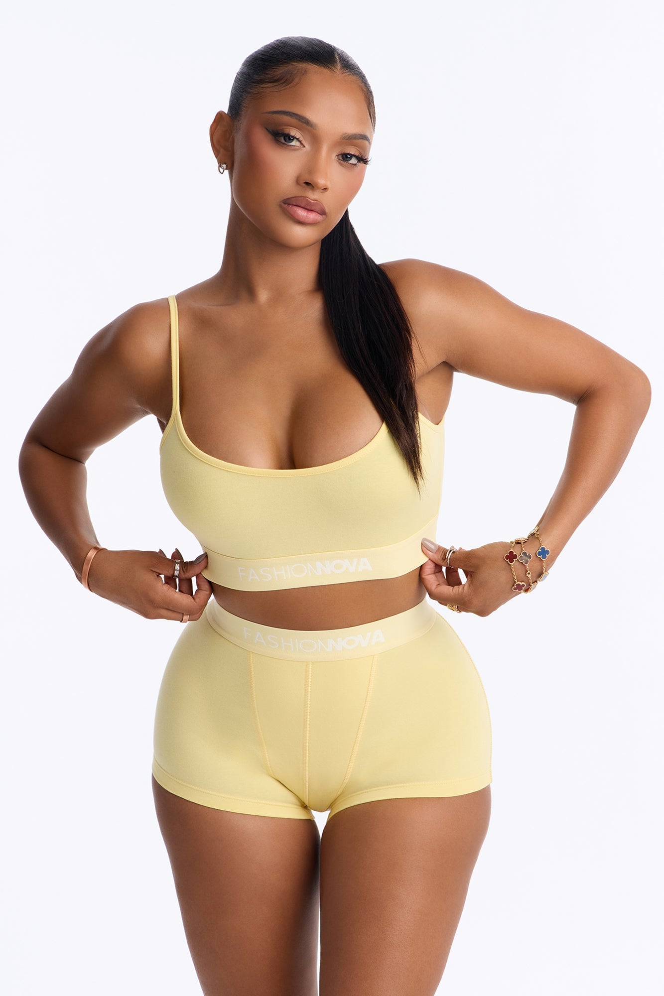 FN Mood Cami And Boxer Set - Butter Yellow image 4