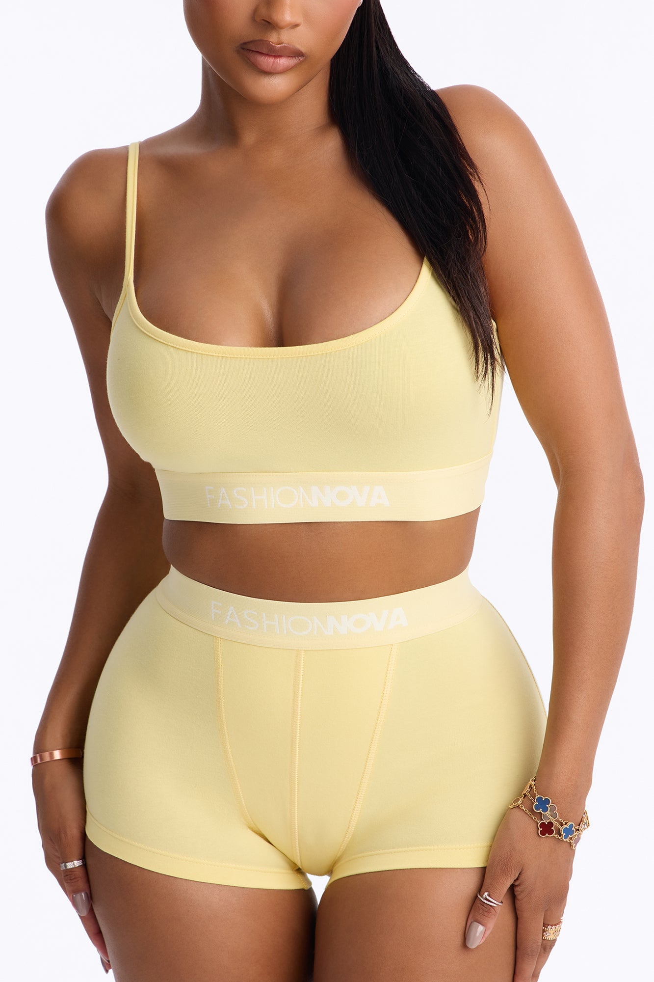 FN Mood Cami And Boxer Set - Butter Yellow image 5