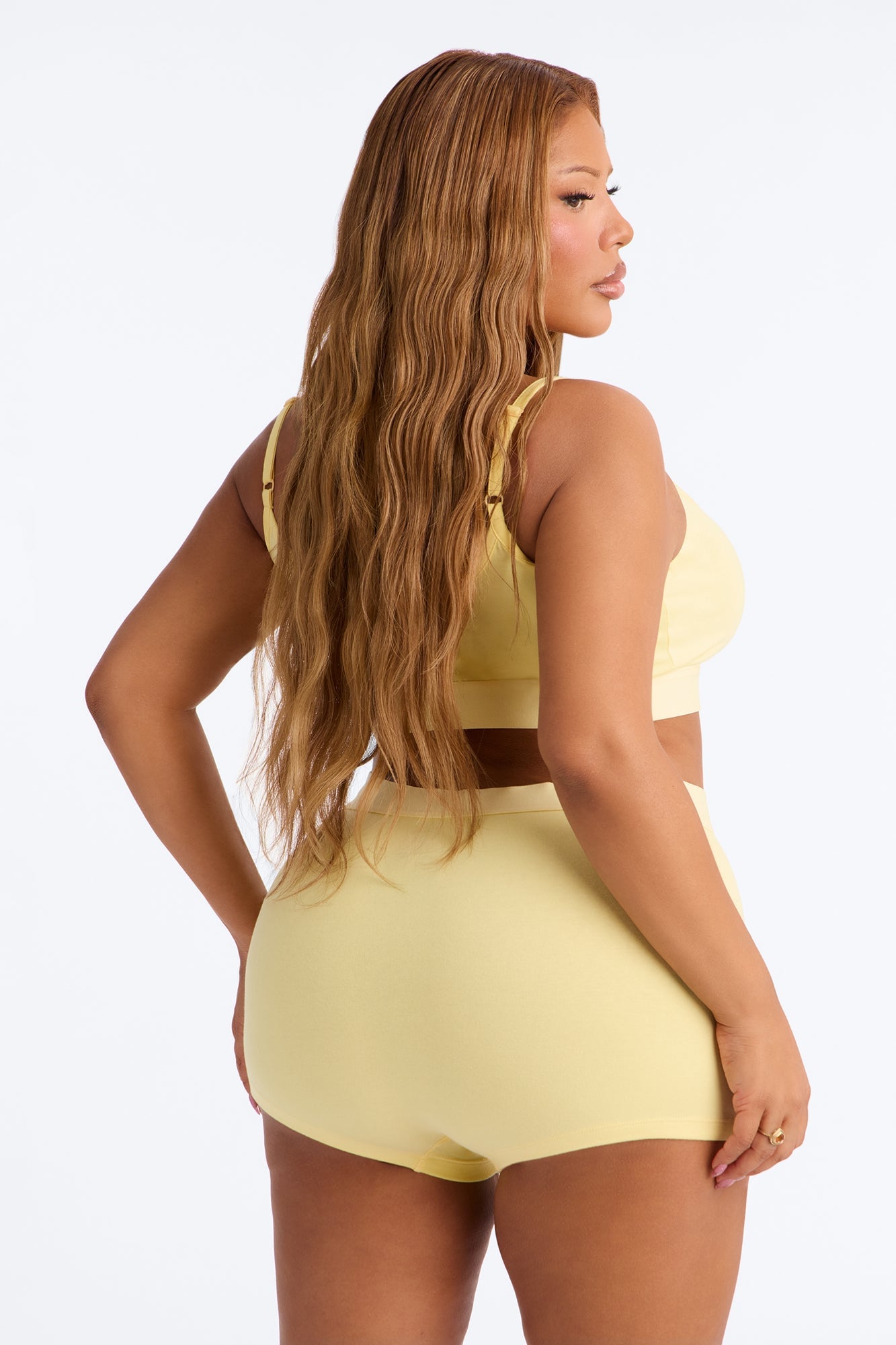 FN Mood Cami And Boxer Set - Butter Yellow image 3