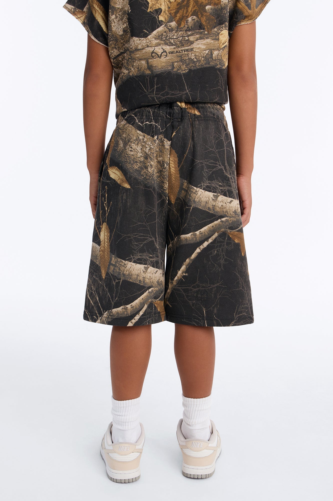 Mini Real Tree Shadow Los Angeles Rhinestone Sweatshort - Camouflage image 4