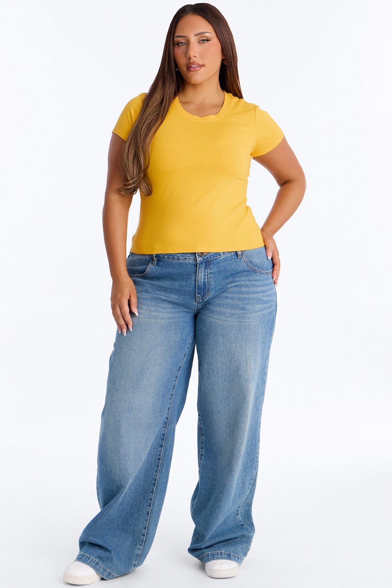 Alyssa Crew Neck Top - Orange image 1