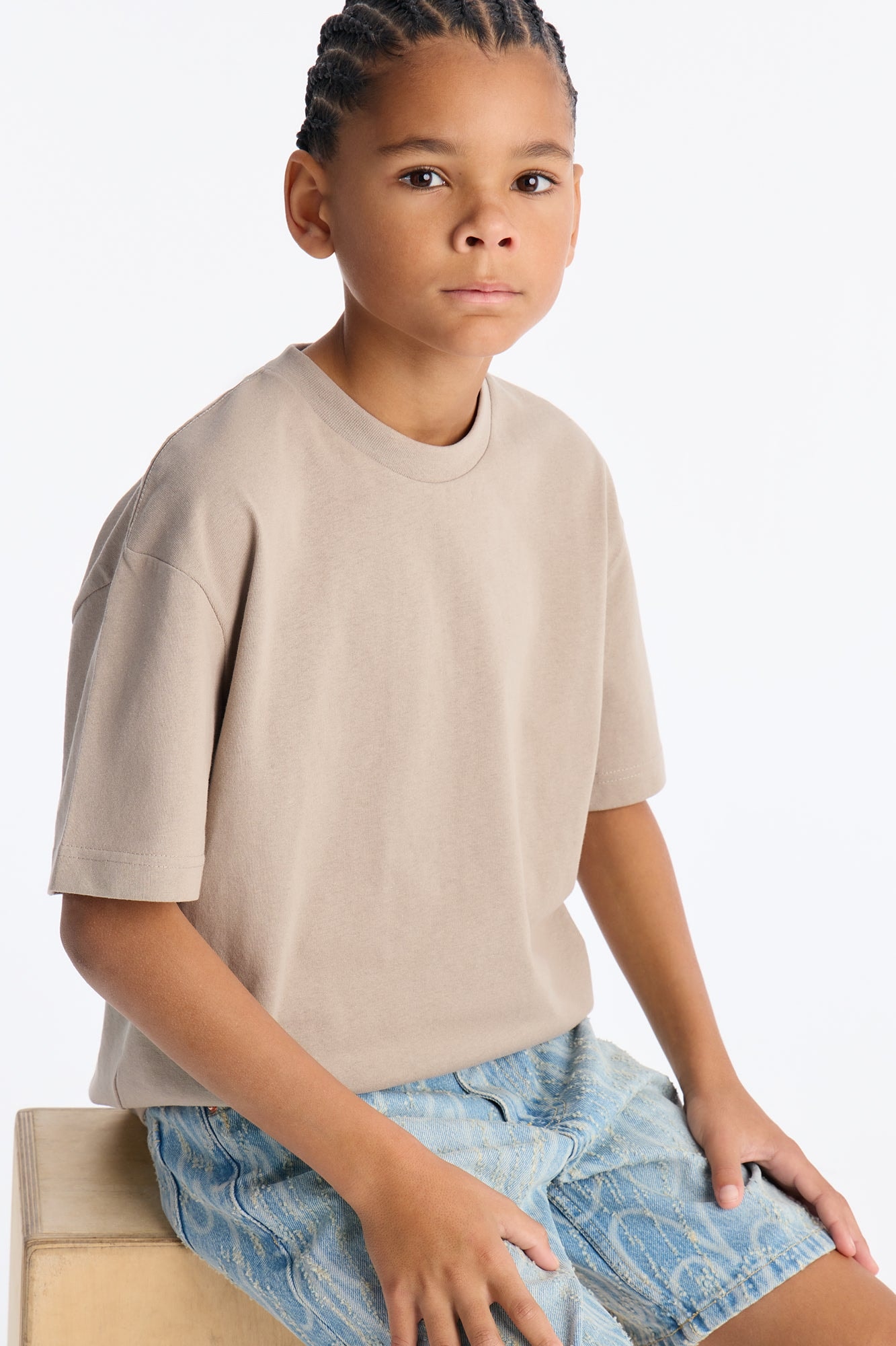 Mini Oversized Heavyweight Tee 240GSM - Taupe image 1